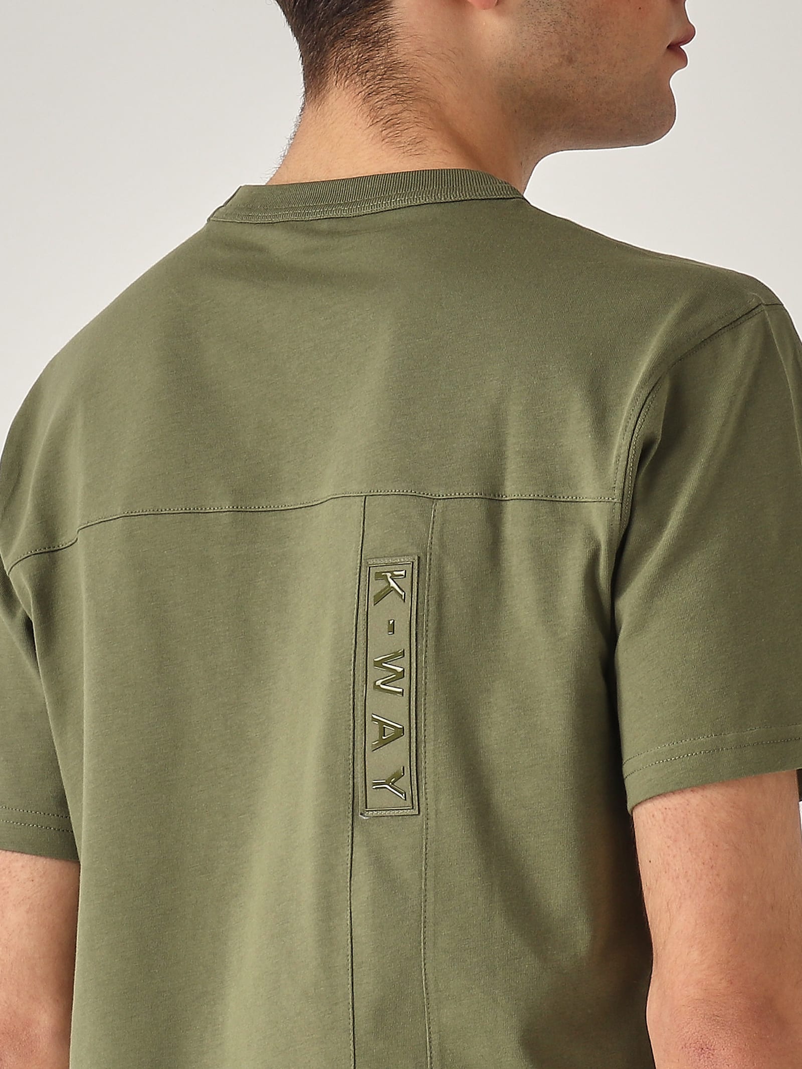 K-way Fantome Double Label T-shirt In Green