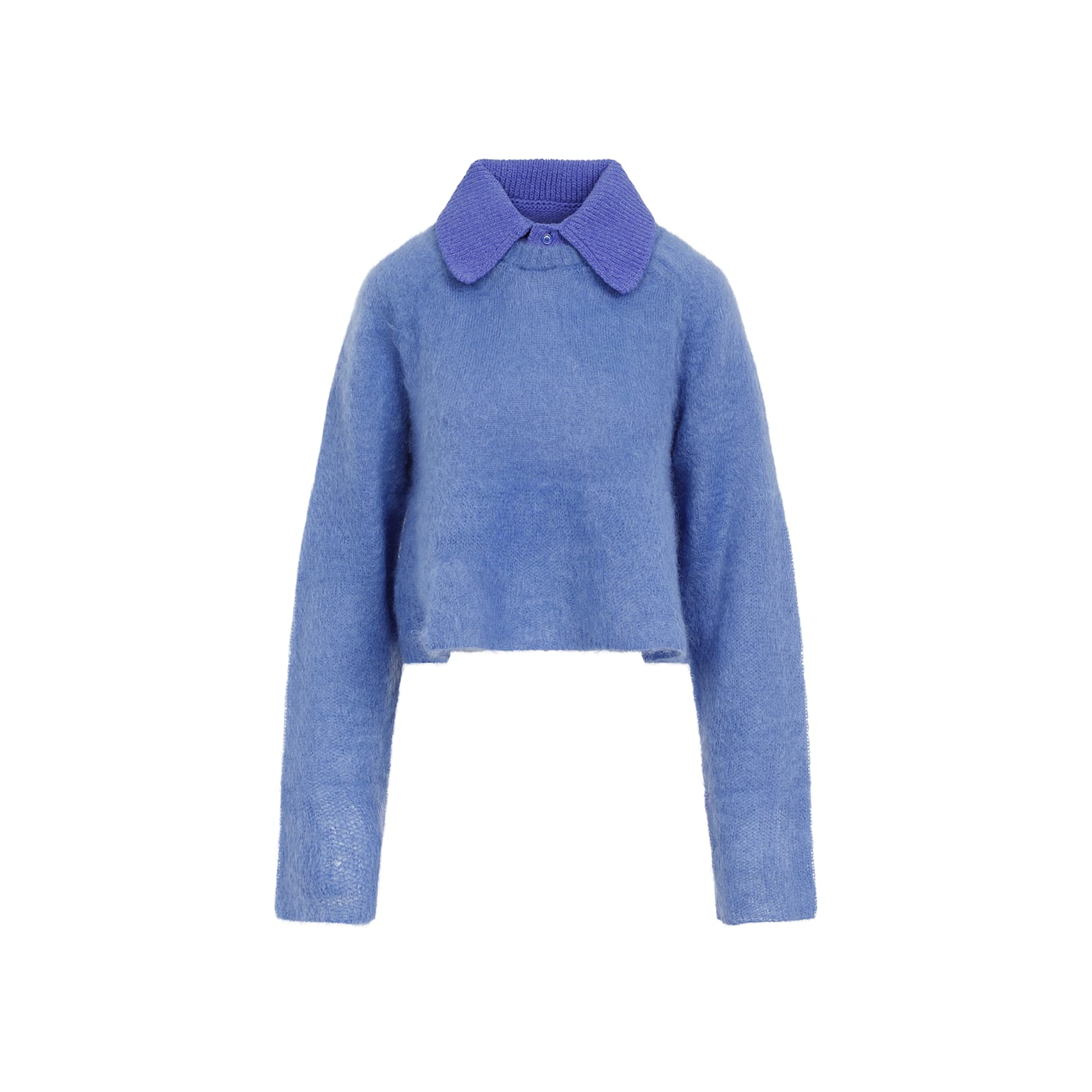 Shop Loewe Polo Sweater In Blue