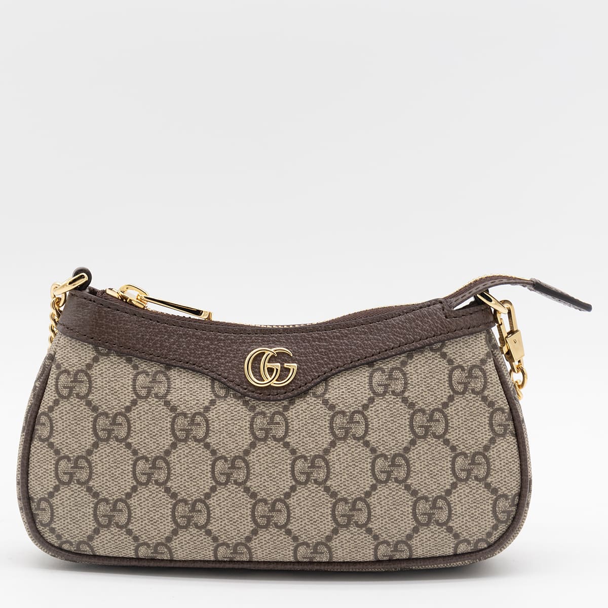Gucci Brown Ophidia Mini Bag In Black