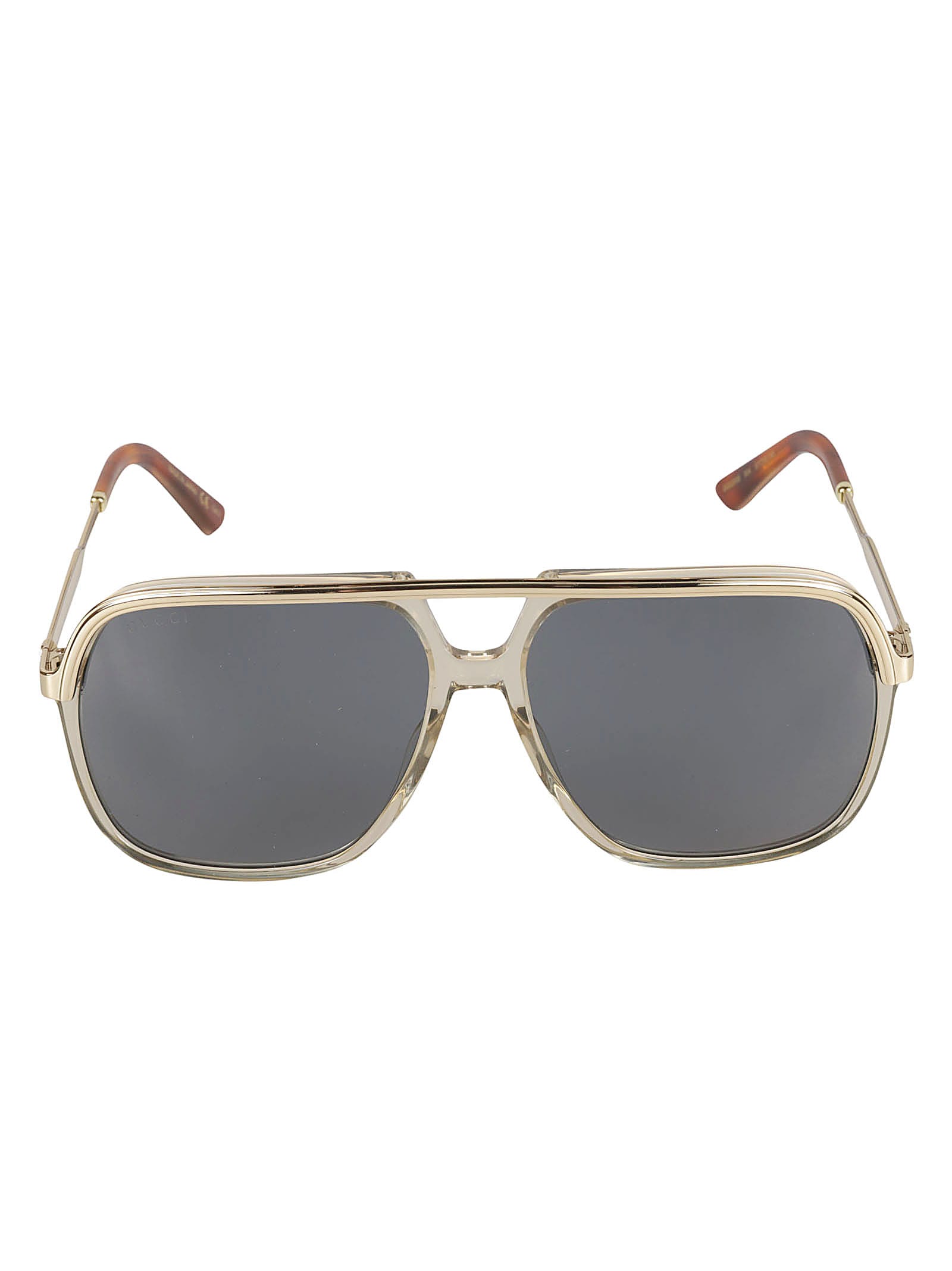 Gucci Aviator Sunglasses In Metallic