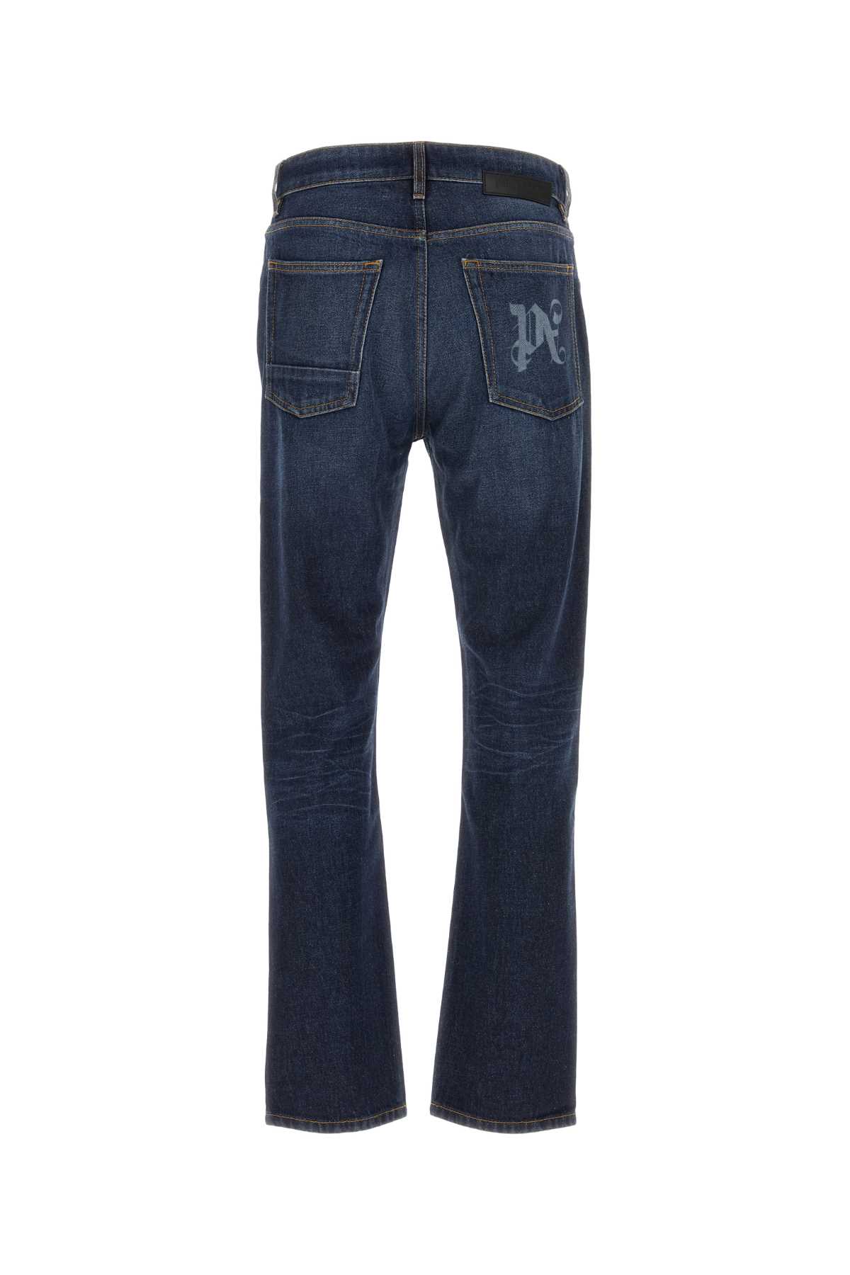 Shop Palm Angels Denim Jeans In 4503