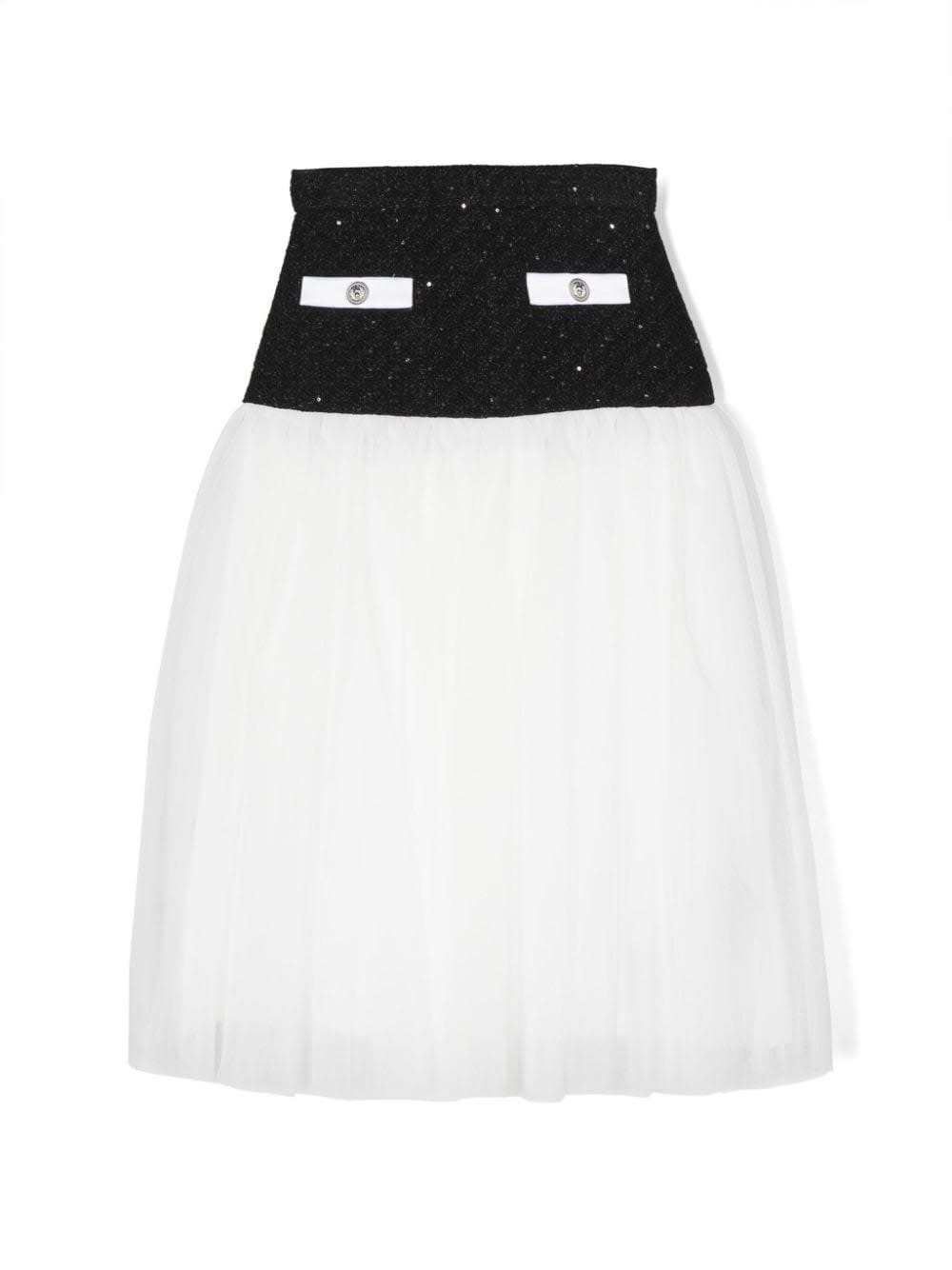 Balmain Kids' Skirt With Insert Design In Black