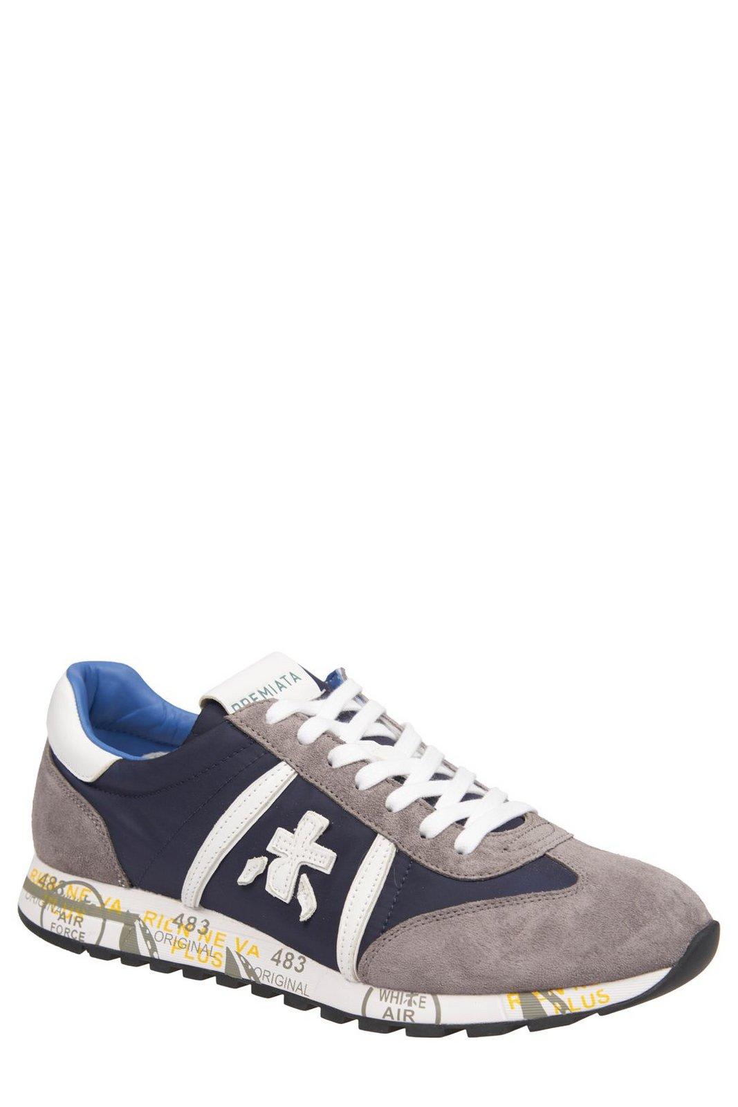 Shop Premiata Lucy Var Lace-up Sneakers In Blue