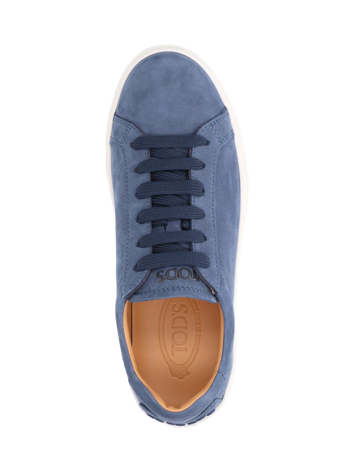 Tod's Sneakers In Nabuk Di Vitello In Blue