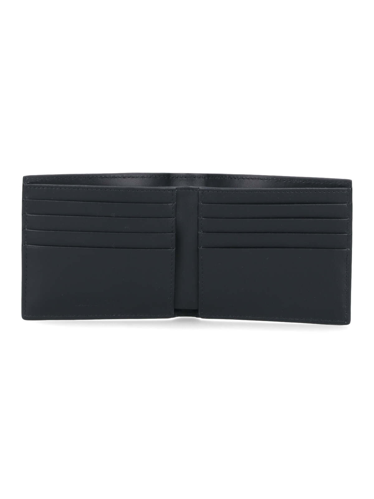 Shop Burberry Bi-fold Logo Wallet In Black