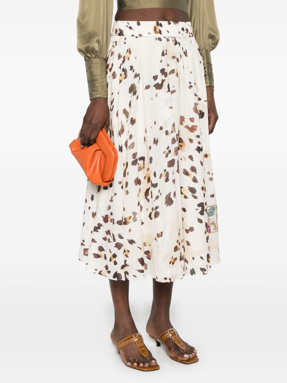 Themoirè Sculptural Orange Vegan Fabric Bag In Orange