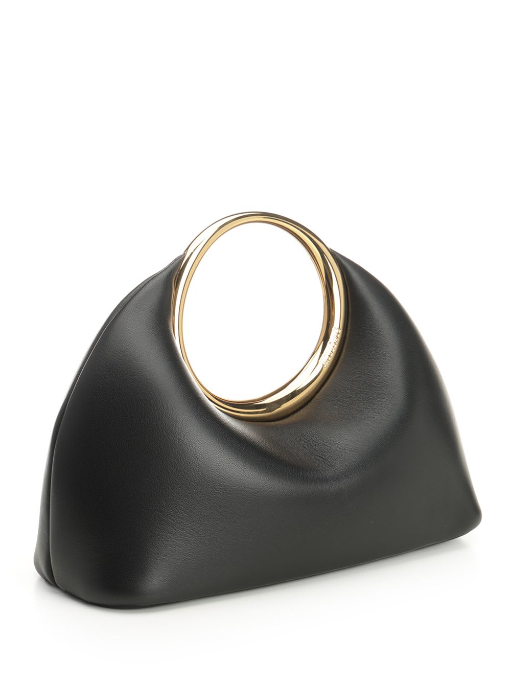 Jacquemus Small Calino Leather Top Handle Bag In Black