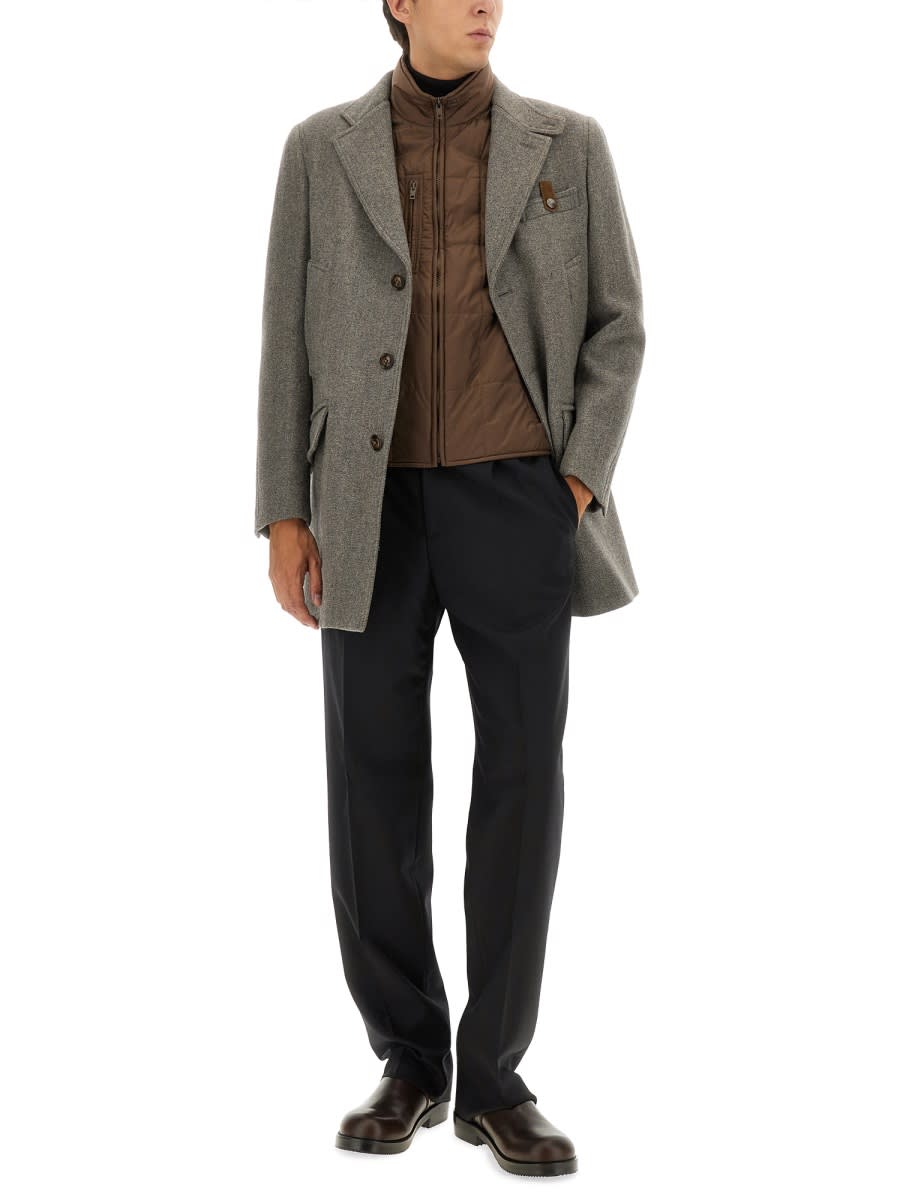 Fay "driving" Coat In Multi