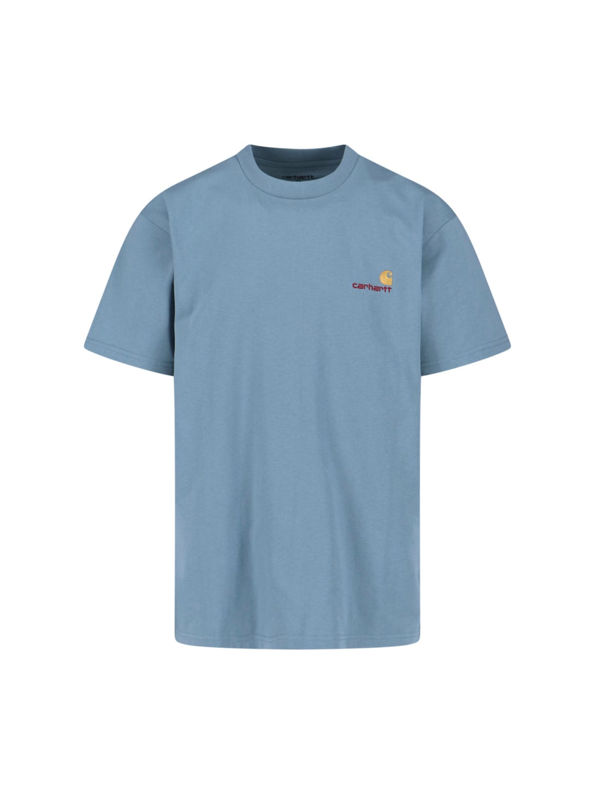 Carhartt American Script Crew Neck T-shirt In Blue