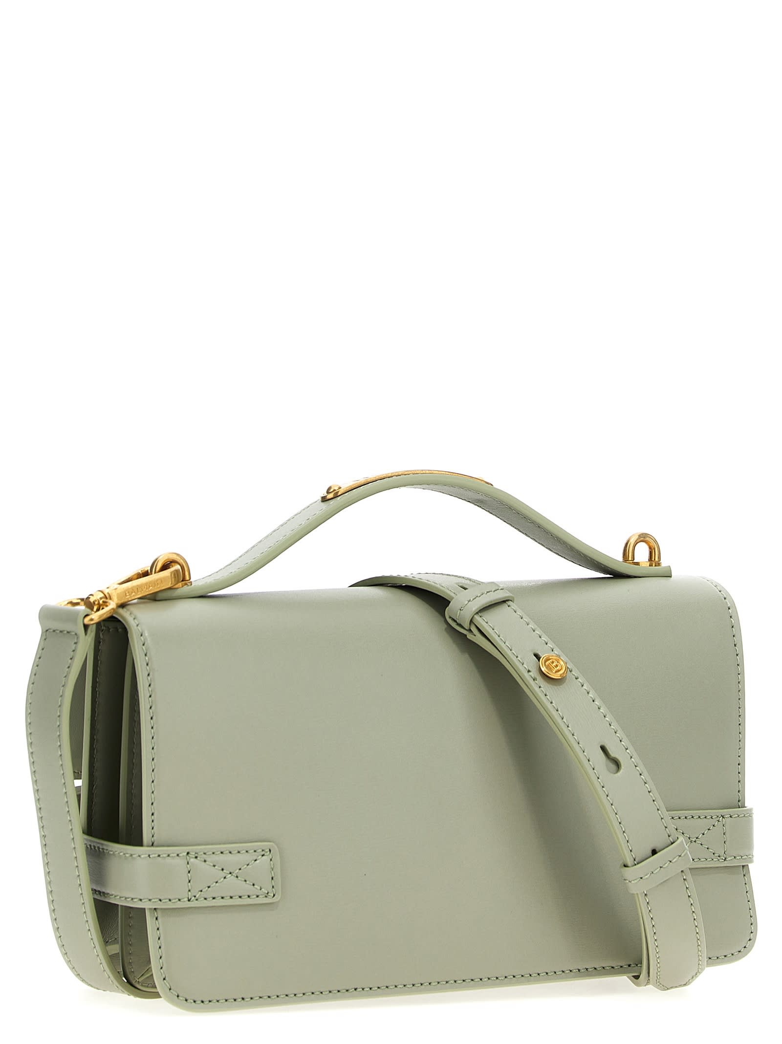 Shop Balmain B-buzz 24 Handbag In Green