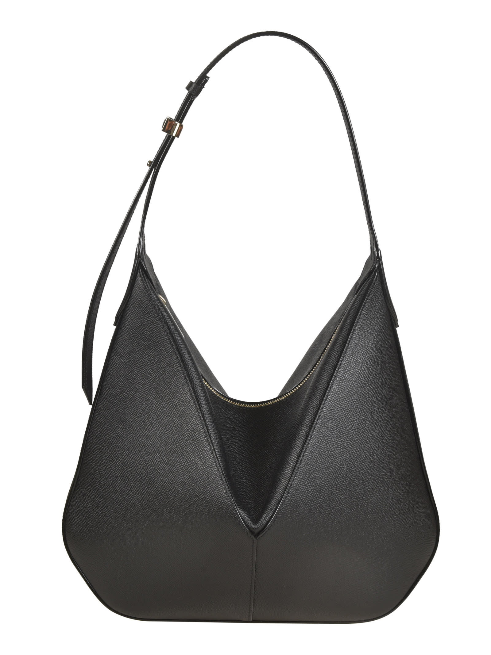 V Zipped Shoulder Bag