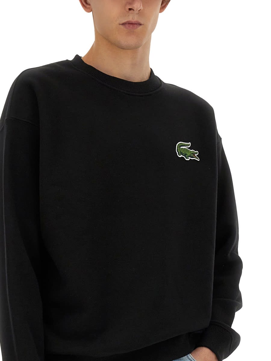 Shop Lacoste Sweatshirt With Logo In Black