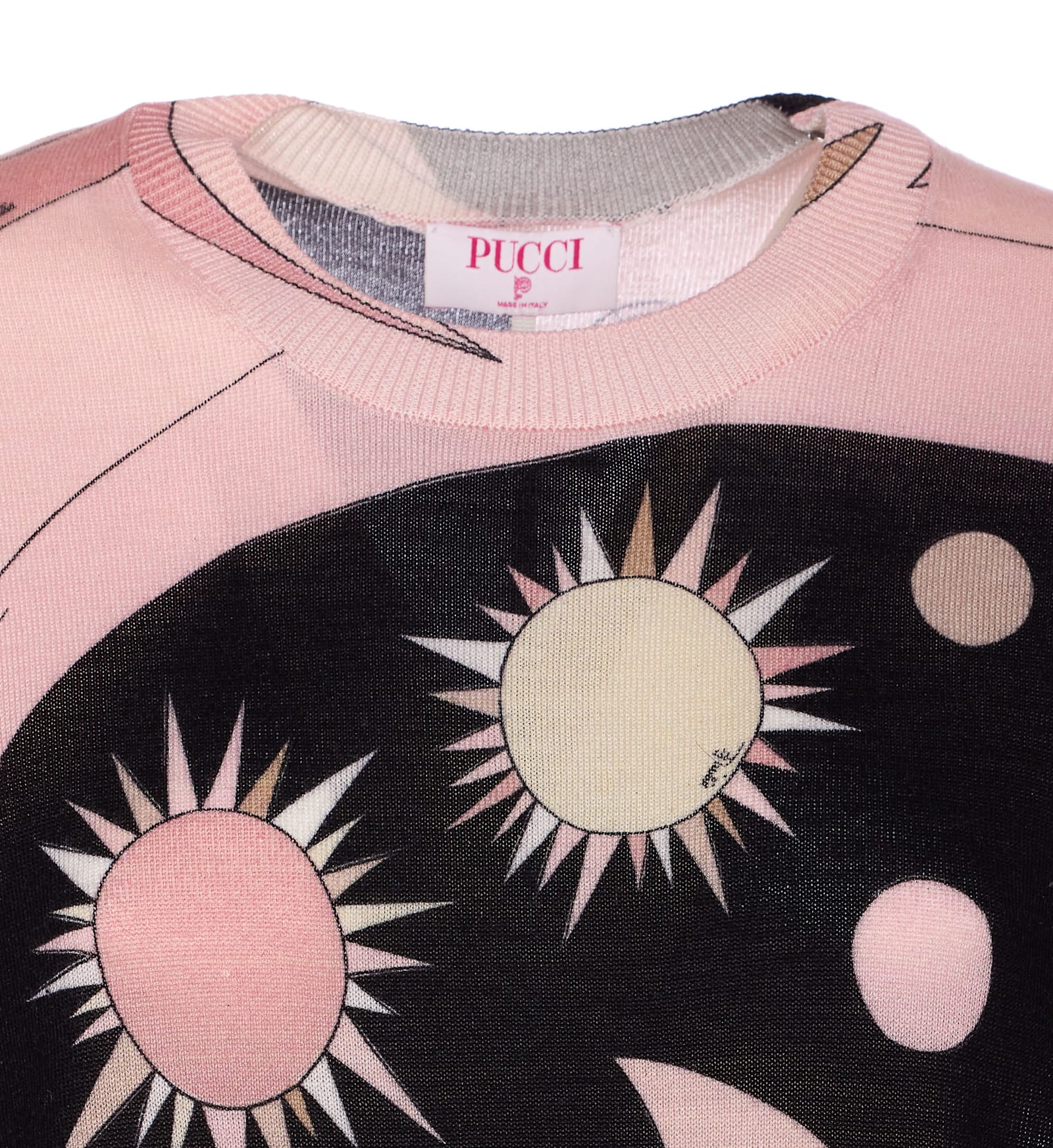 Pucci Crew Neck Graphic Print Relaxed Fit Top