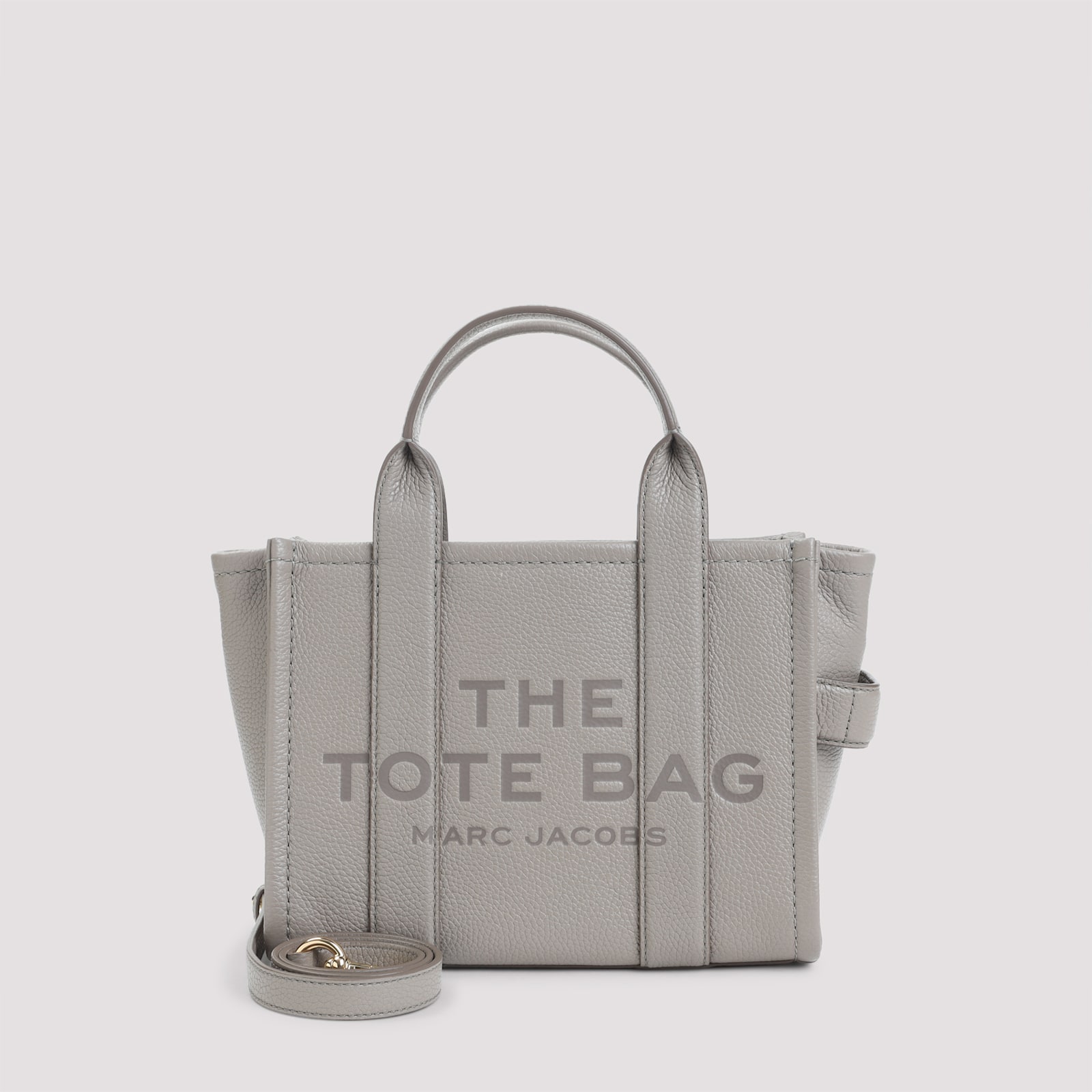 Marc Jacobs The Leather Small Tote Bag In Gray