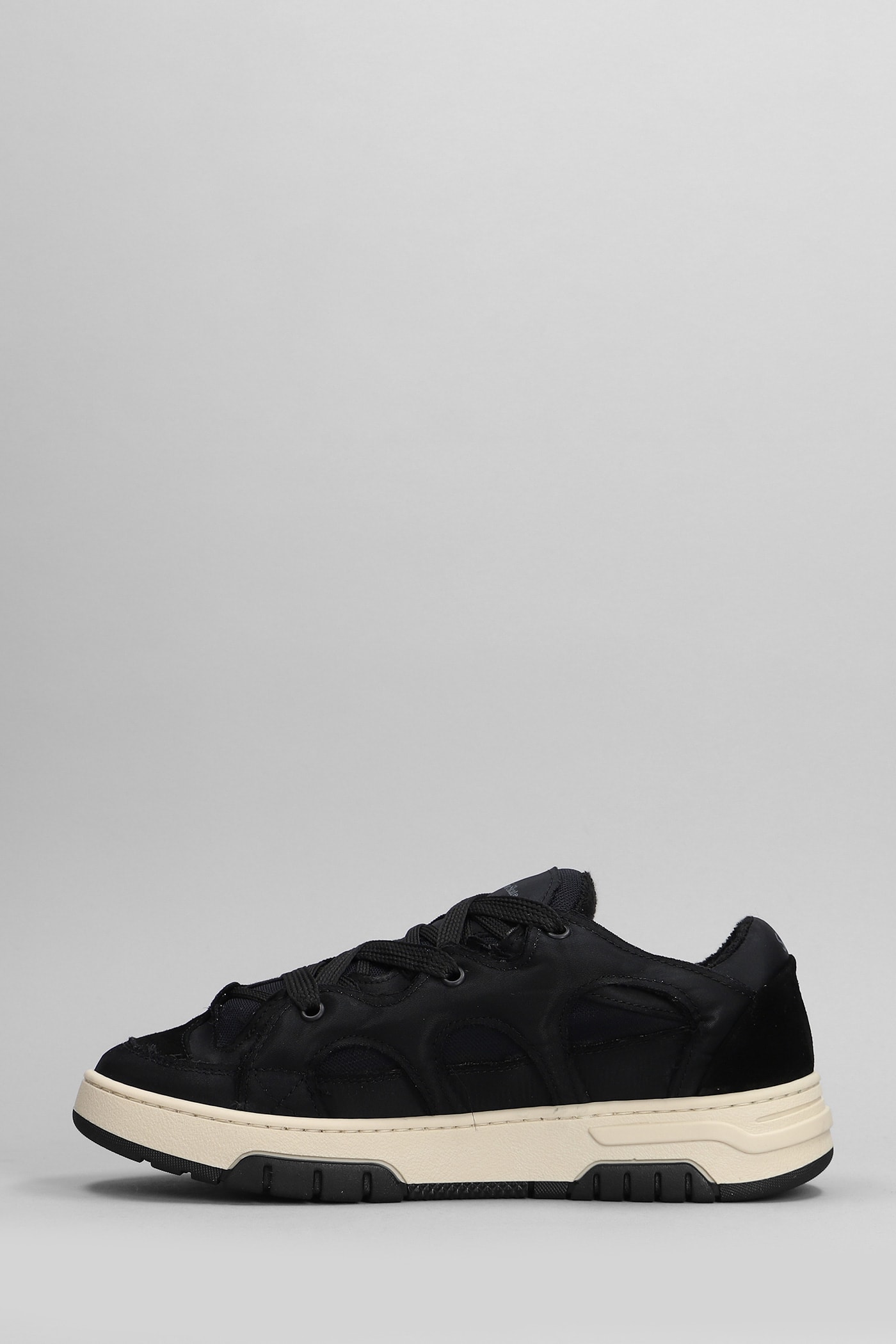Shop Paura Santha 1 Sneakers In Black Suede And Fabric