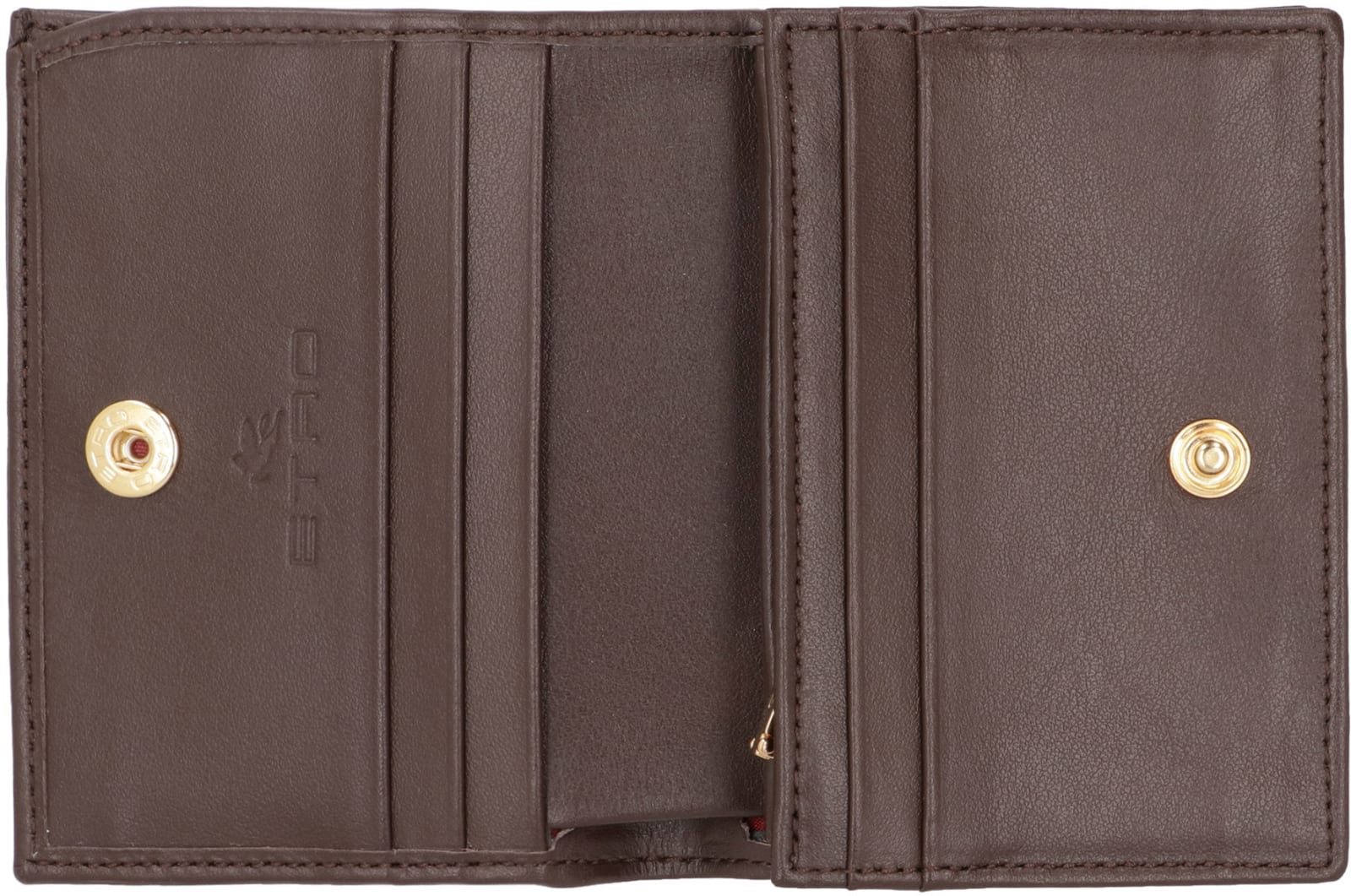 Shop Etro Coated Canvas Wallet In Brown