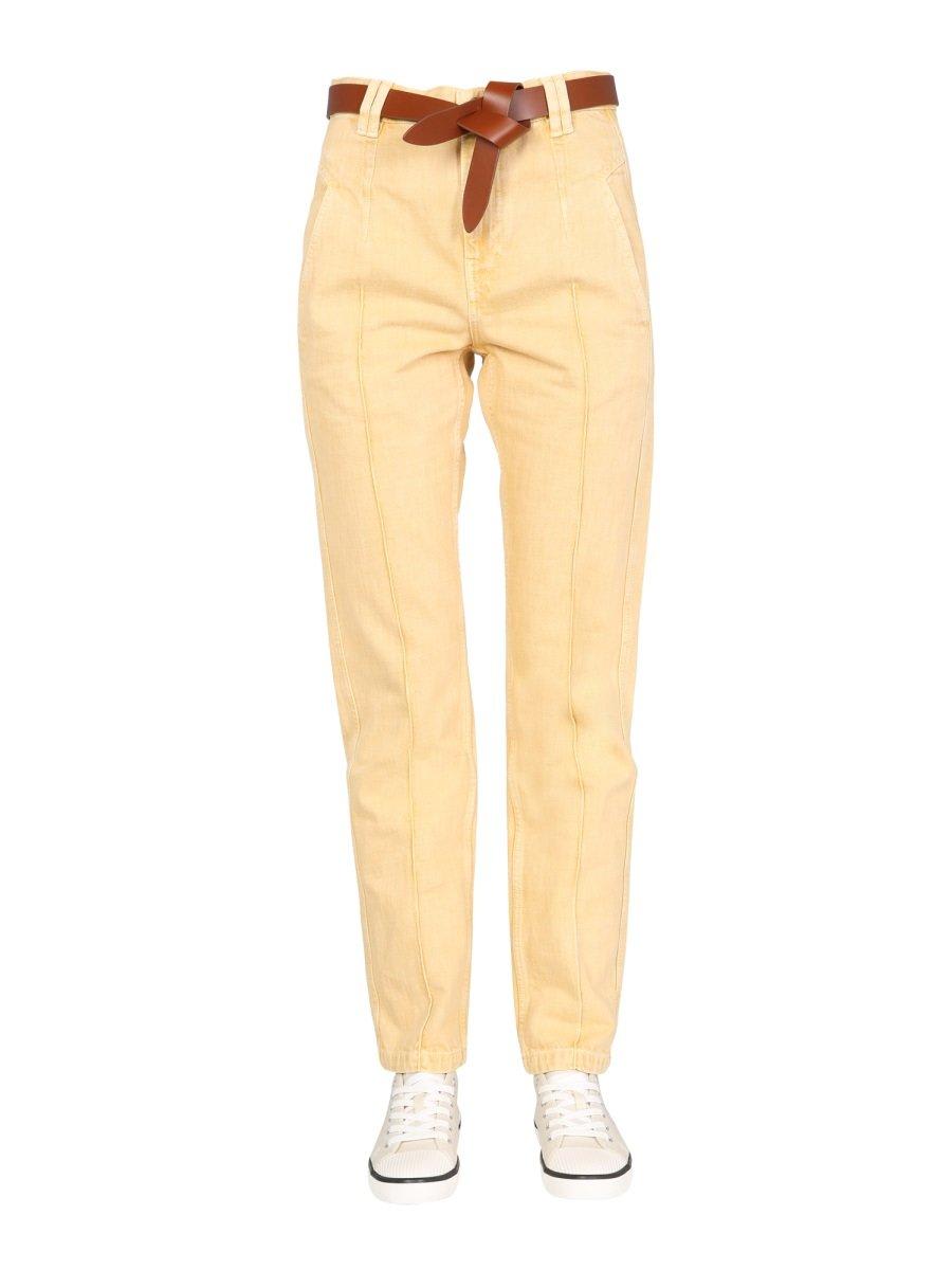 Shop Marant Etoile High Waist Skinny Jeans In Yellow