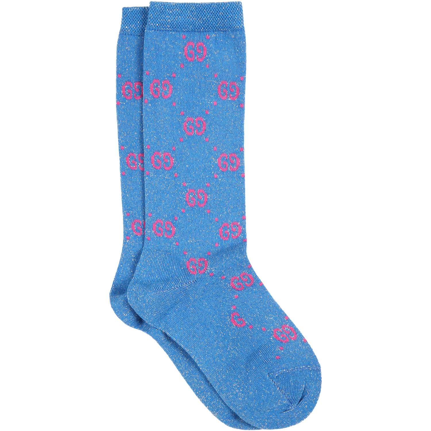 Gucci Light Blue Socks For Girl With Double Gg