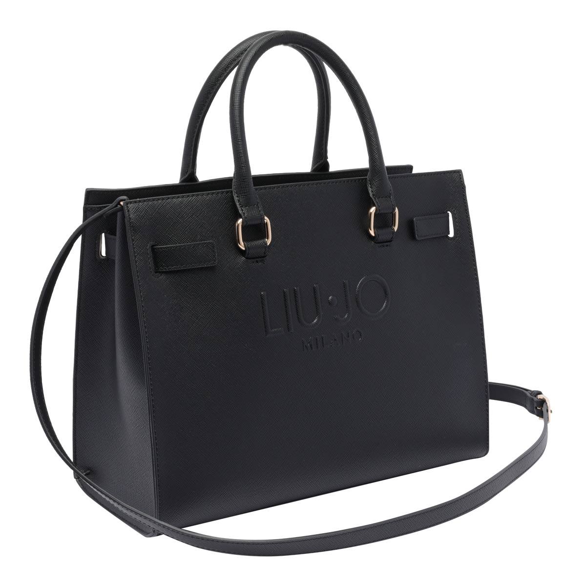 Liu •jo Liu Jo Halona Vegan Leather Handbag In Black In Black