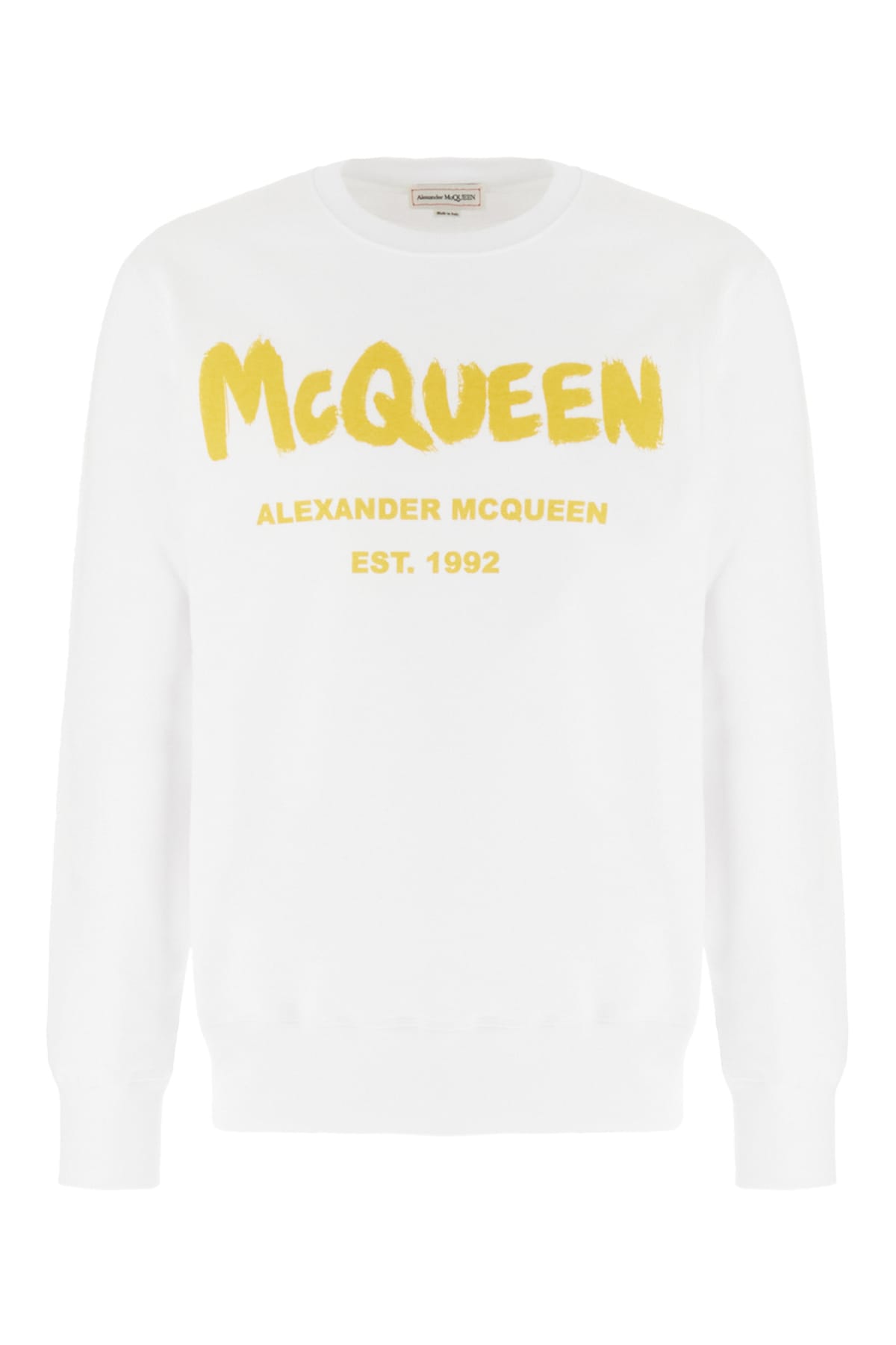 ALEXANDER MCQUEEN WHITE COTTON SWEATSHIRT