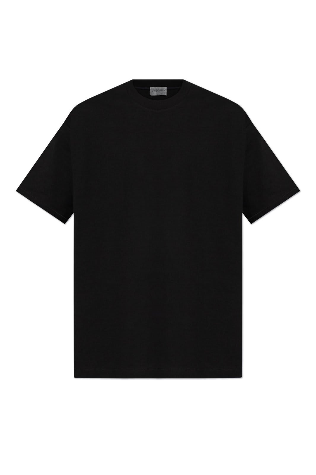 Shop Yohji Yamamoto Logo-printed Crewneck T-shirt In Black