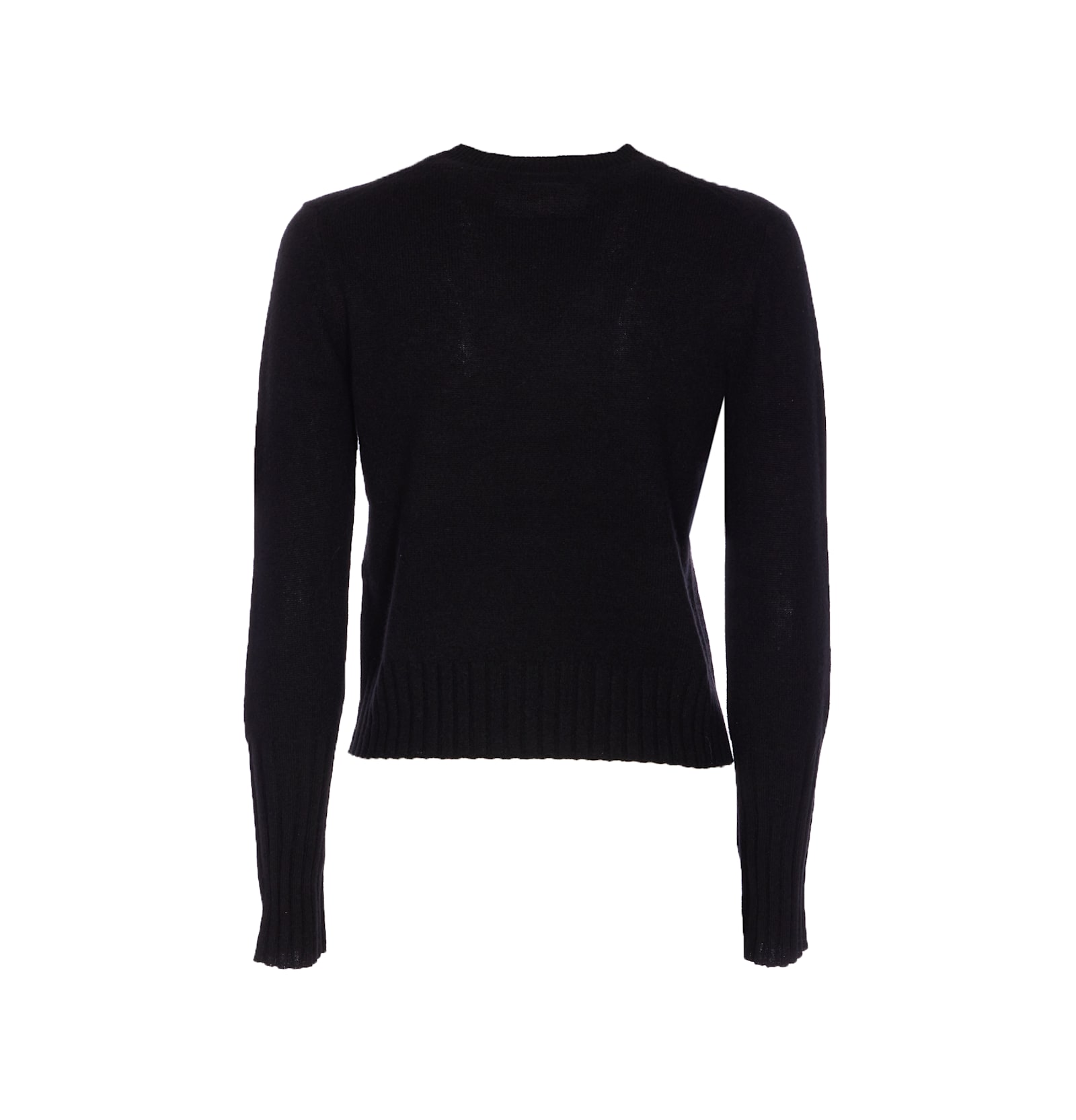 Guest In Residence Shrunken Crewneck Sweater In Cashmere In Black