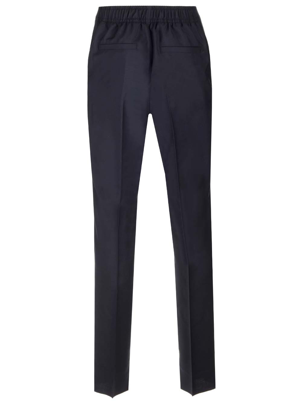 Givenchy Mens Satin-panel Flared Wool-blend Trousers Navy In Blue
