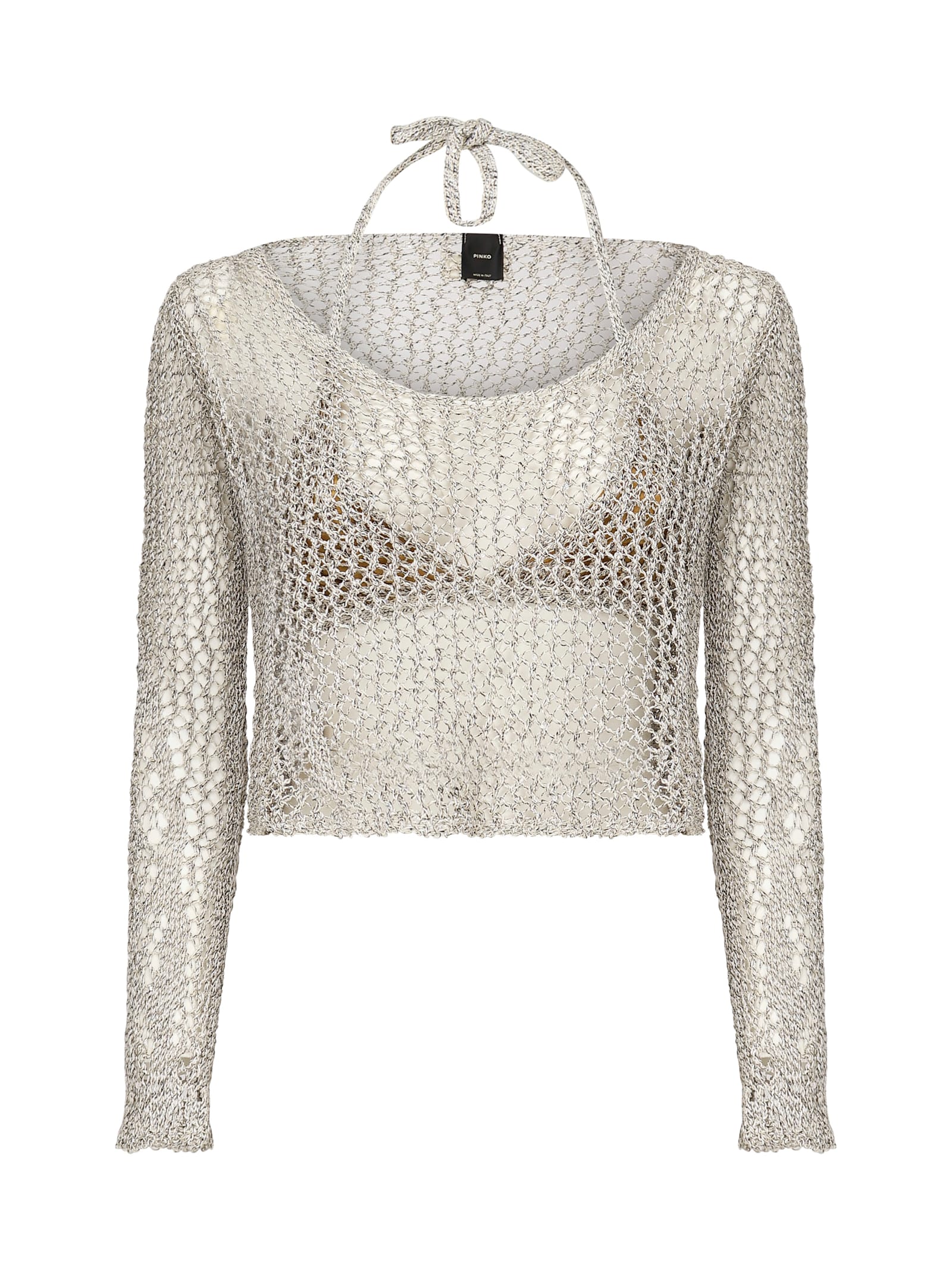 Pinko Mesh Bikini Top