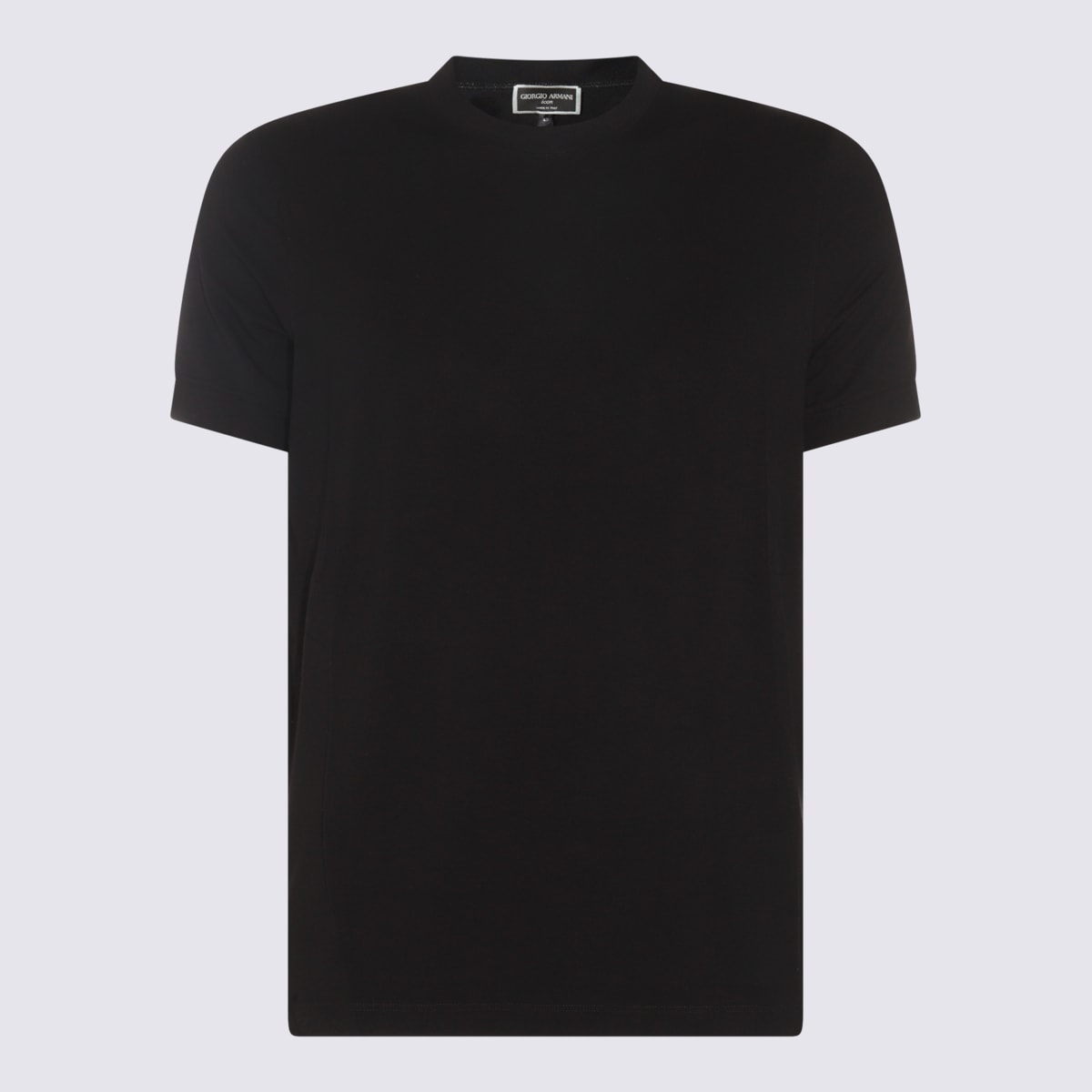 Shop Giorgio Armani Black Viscose T-shirt