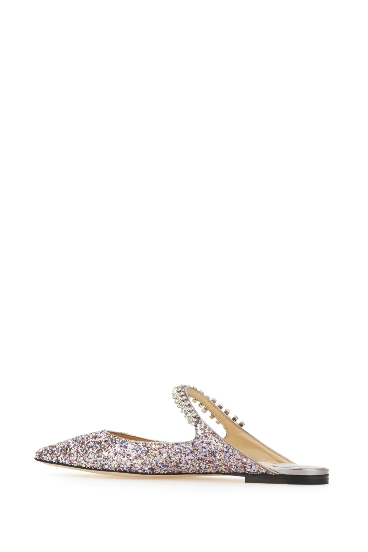 Shop Jimmy Choo Embellished Fabric Bing Flat Ballerinas In Sprinklemix