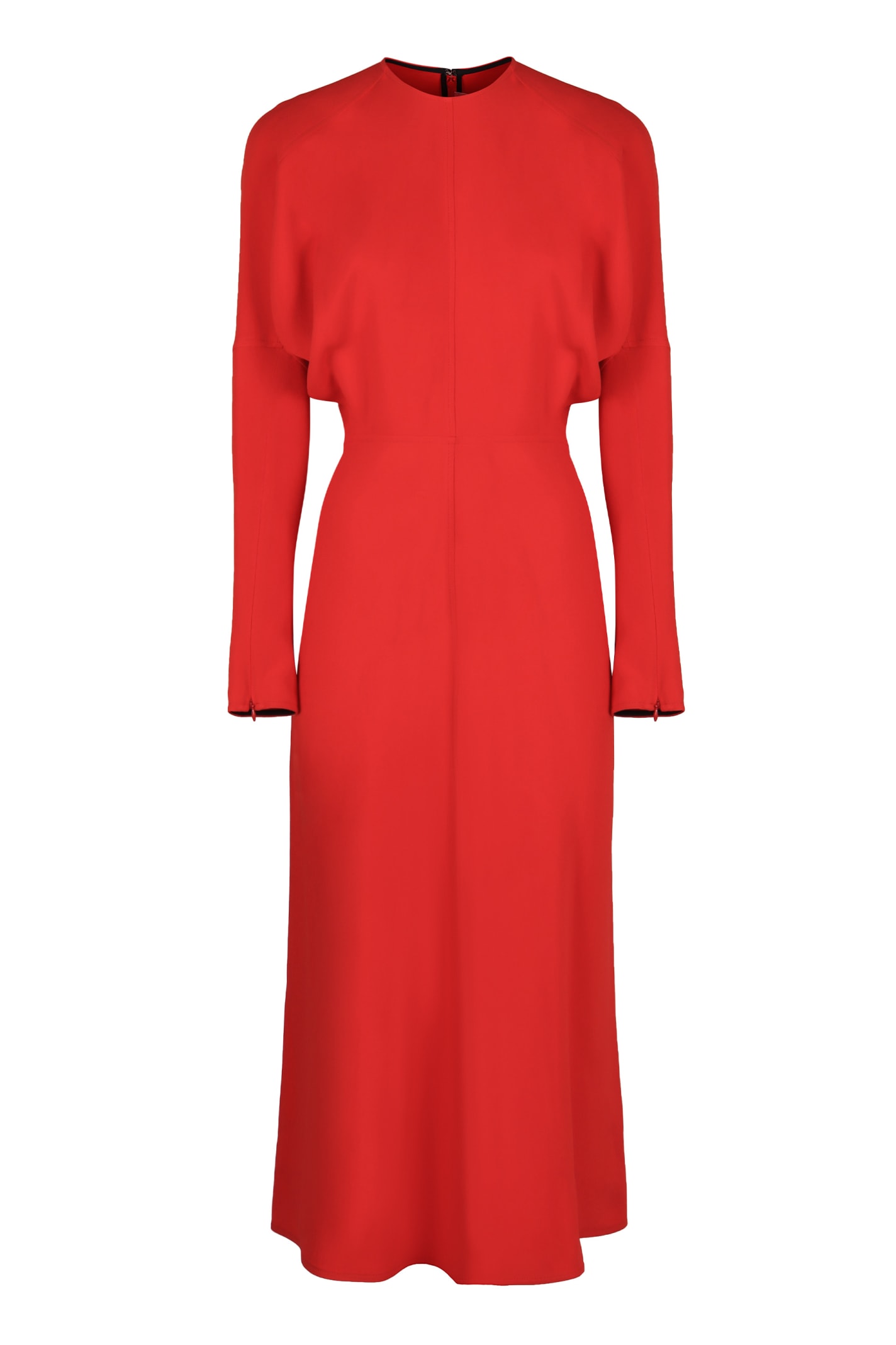 Shop Victoria Beckham Dolman Cady Dress In Red