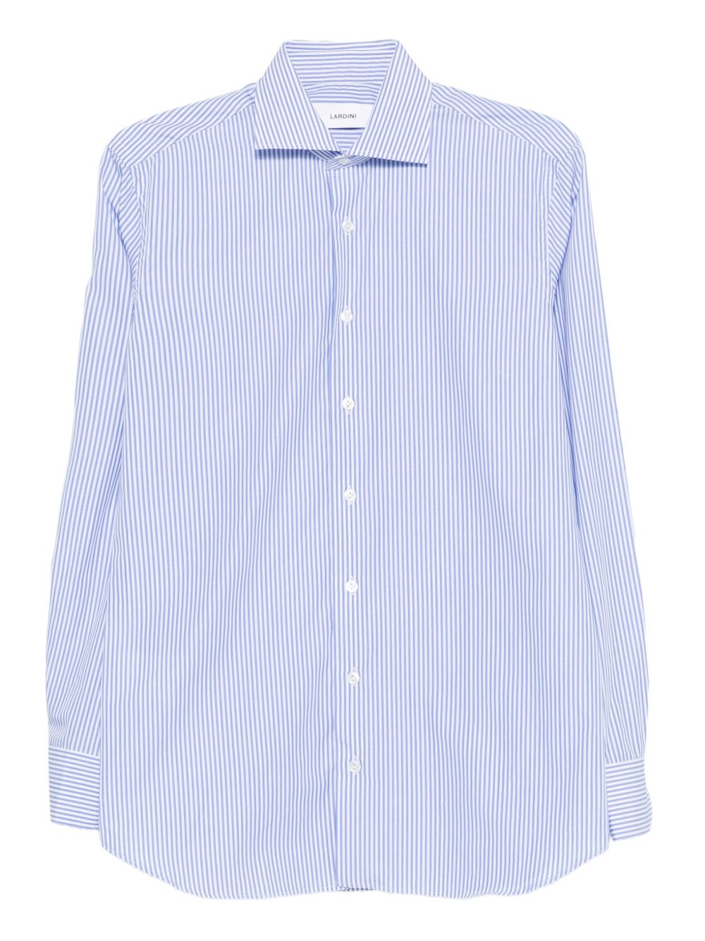 Lardini Light Blue Striped Pattern Shirt In Blue