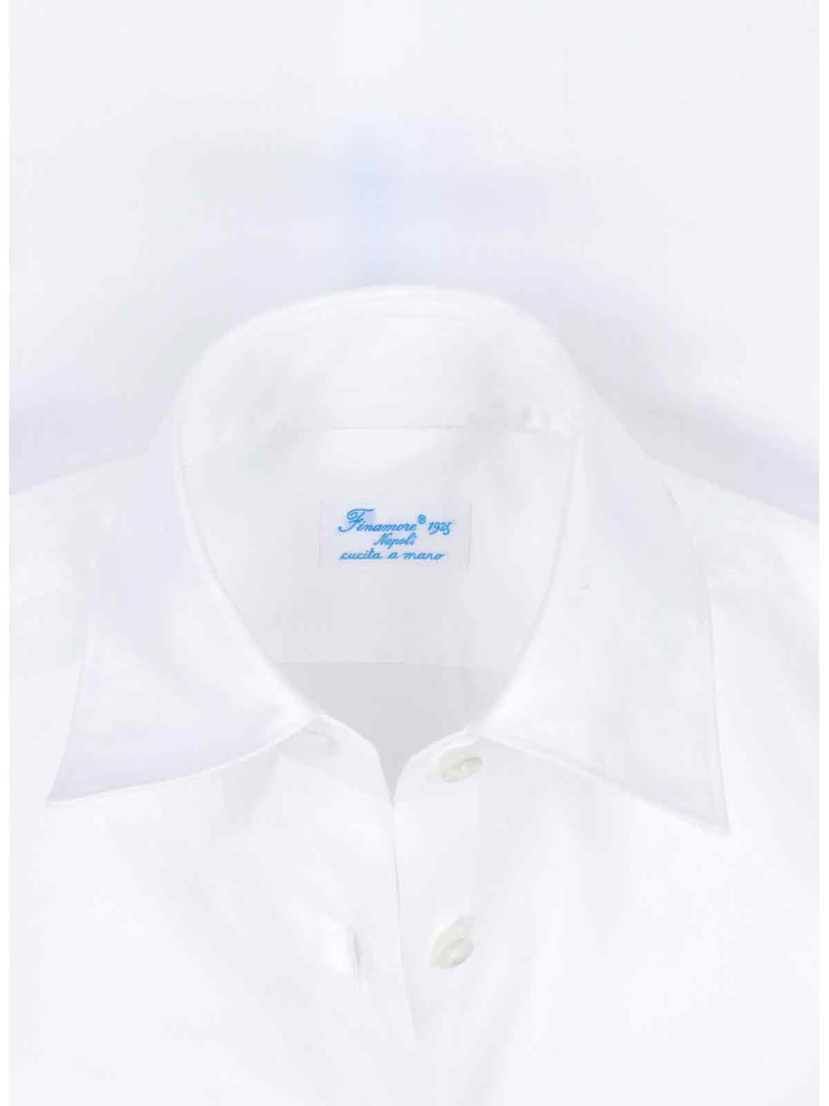 Shop Finamore Classic Silvio Shirt In White