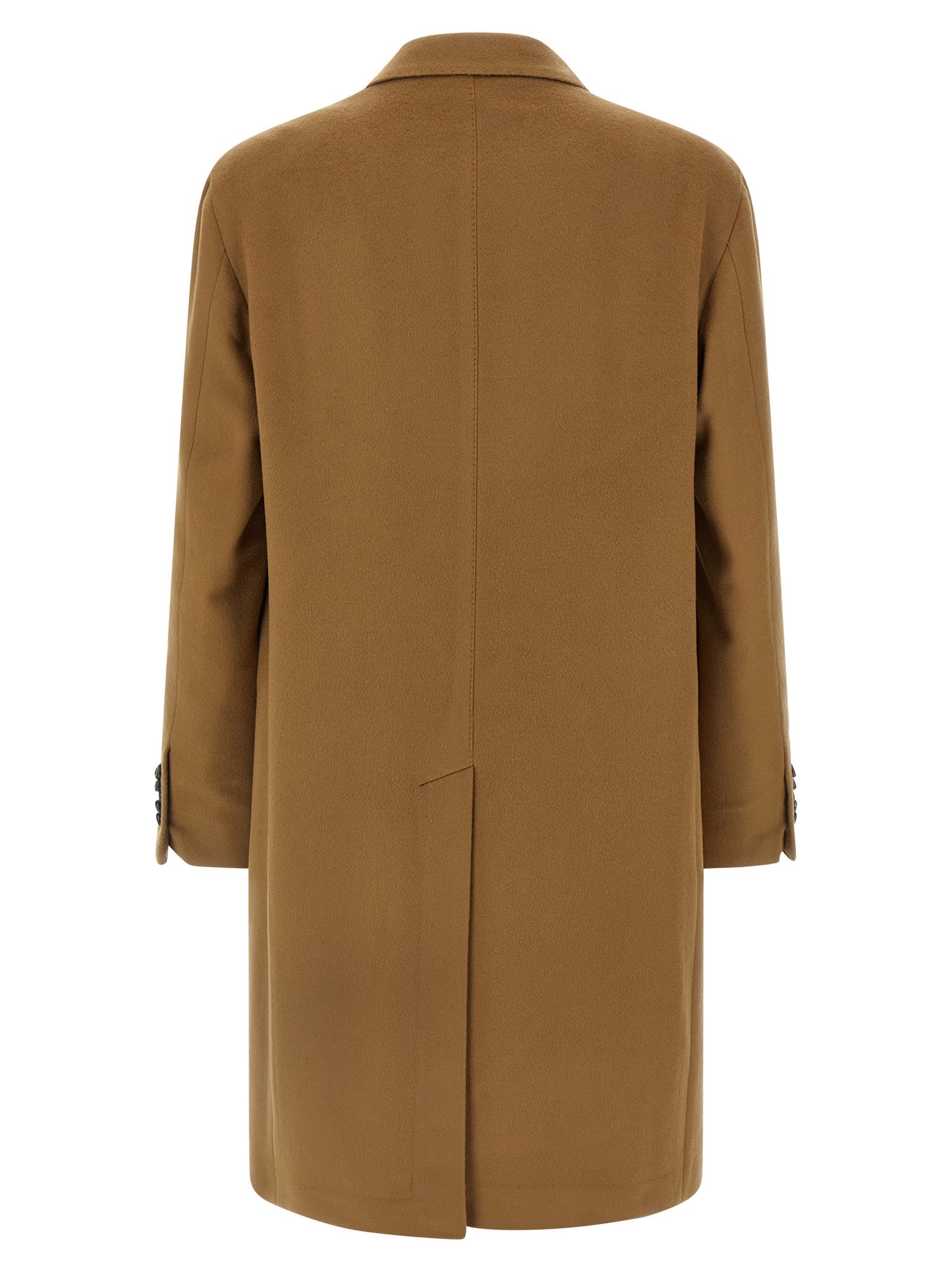 Tagliatore Double-breasted Londra Coat Featuring Pockets In Brown