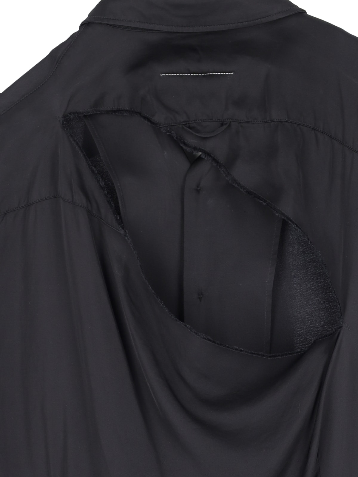 Shop Mm6 Maison Margiela Destroyed Back Detail Shirt In Black