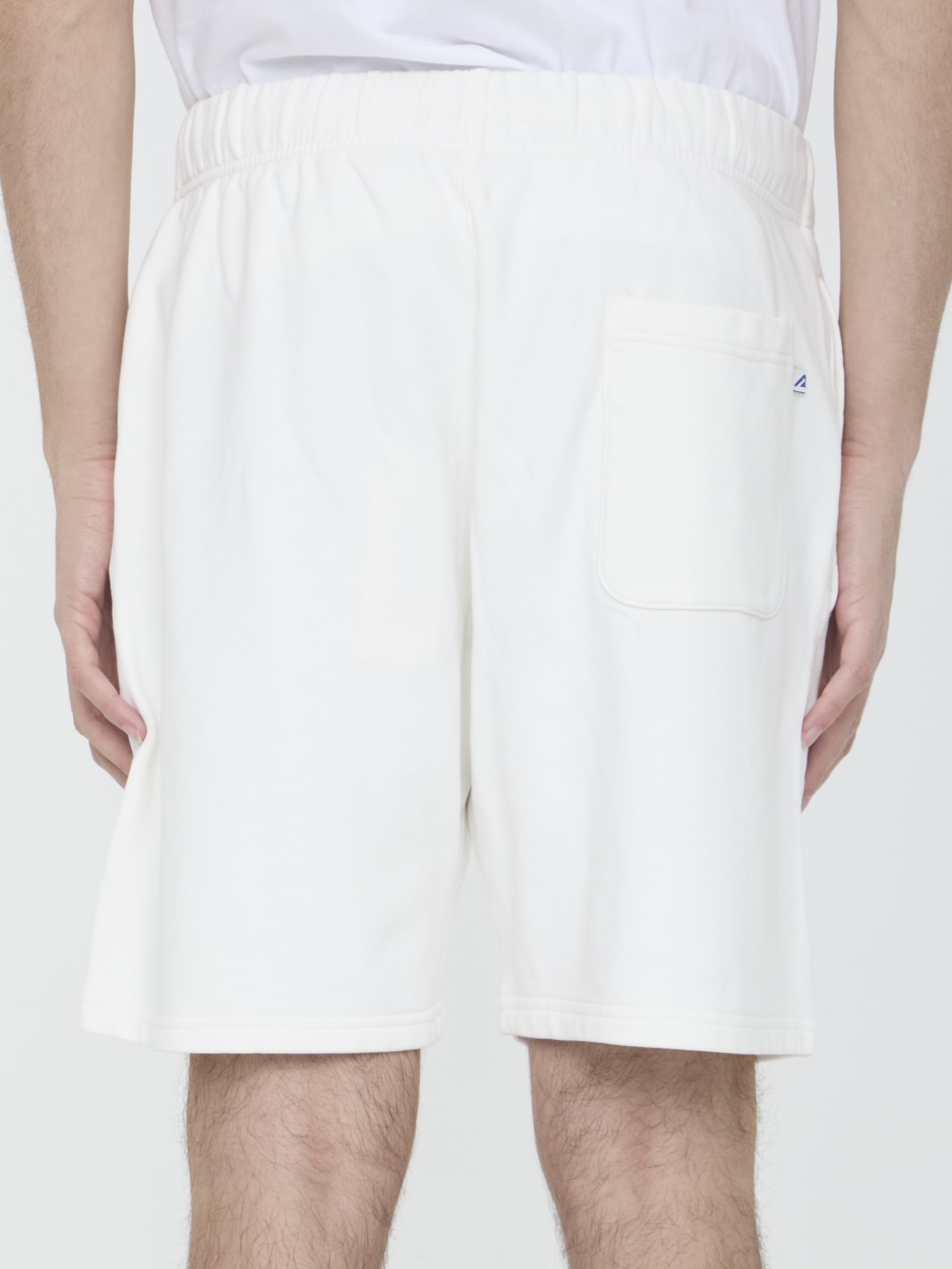 Shop Autry Logo Bermuda Shorts In Apparel White