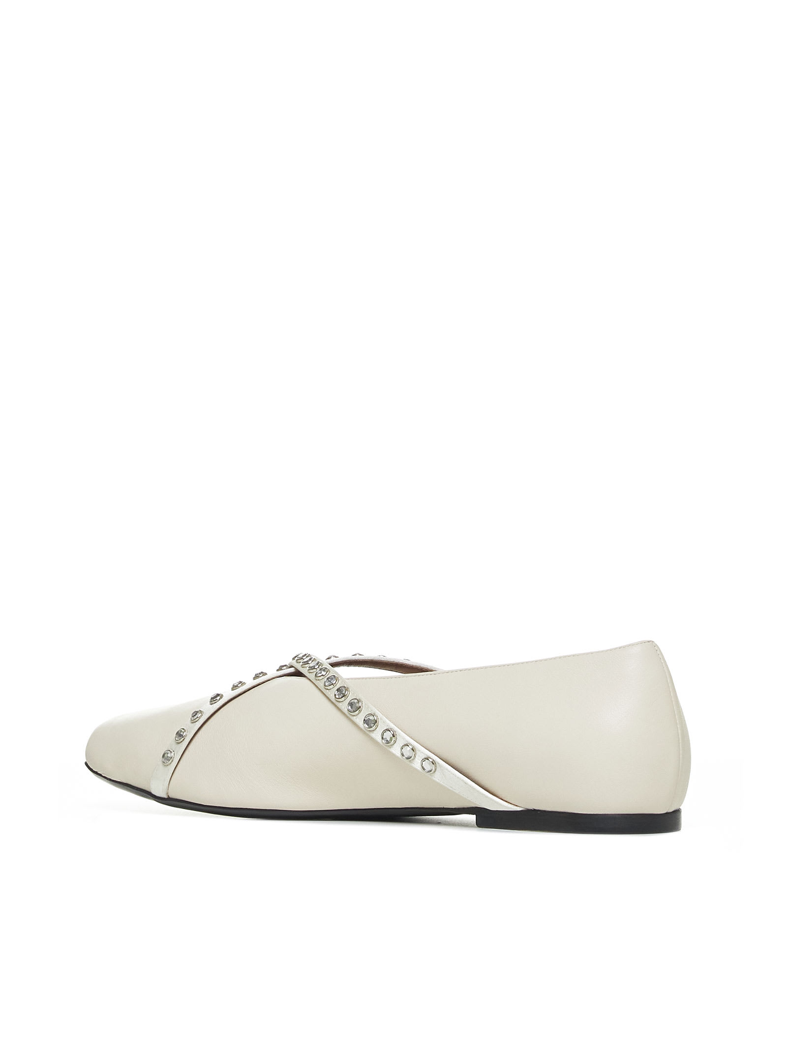 Shop D’accori Flat Shoes In Whyte Nappa