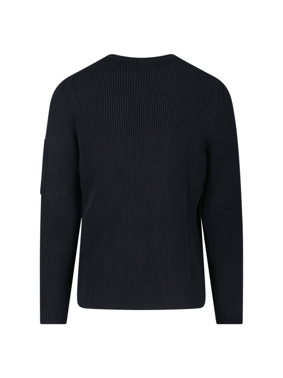 C.p. Company Logo Crewneck Sweater In Black