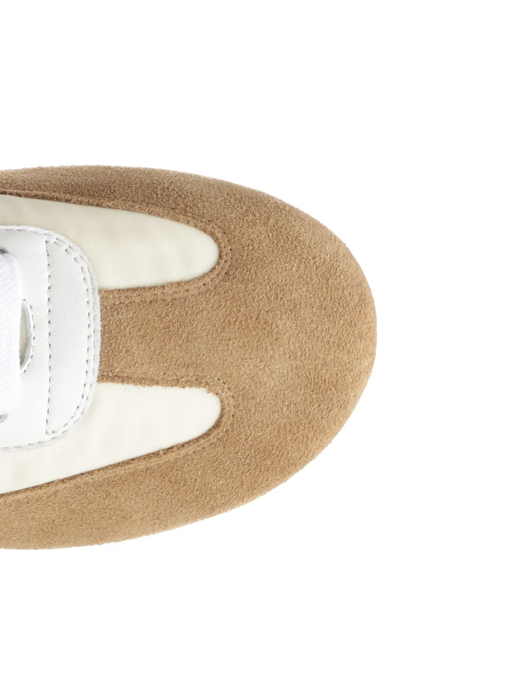 Marni Softy Soccer Suede-detail Leather Sneakers In White