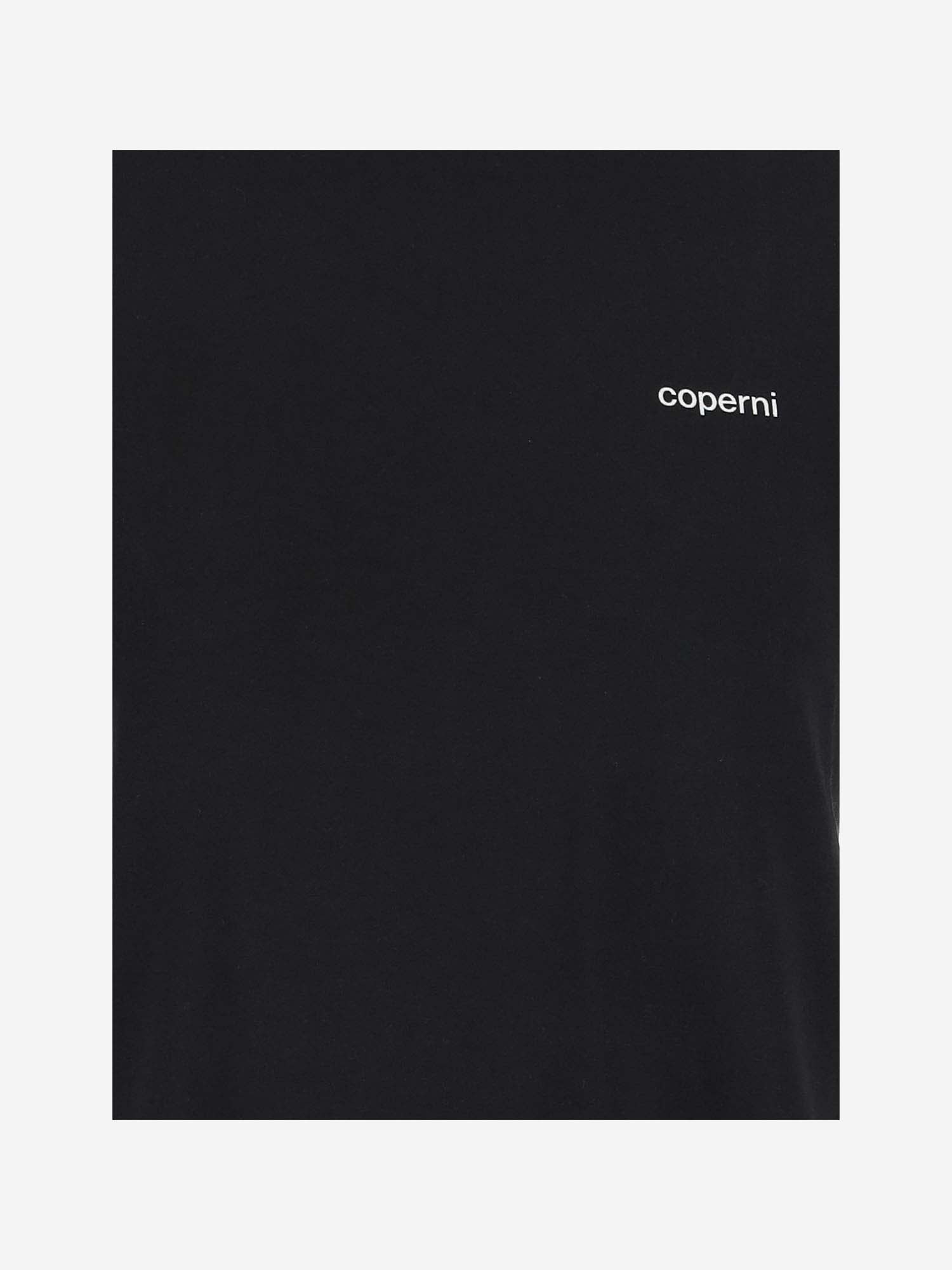 Shop Coperni Cotton T-shirt With Logo In Black