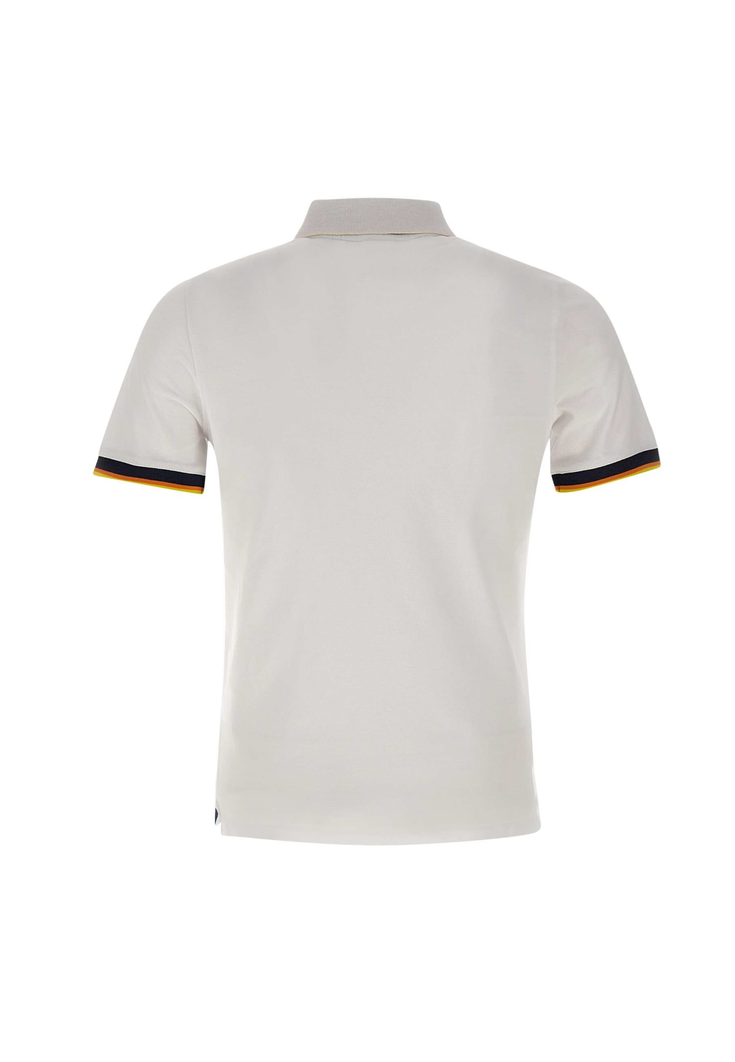 Shop K-way Vincent Cotton Polo Shirt  In White