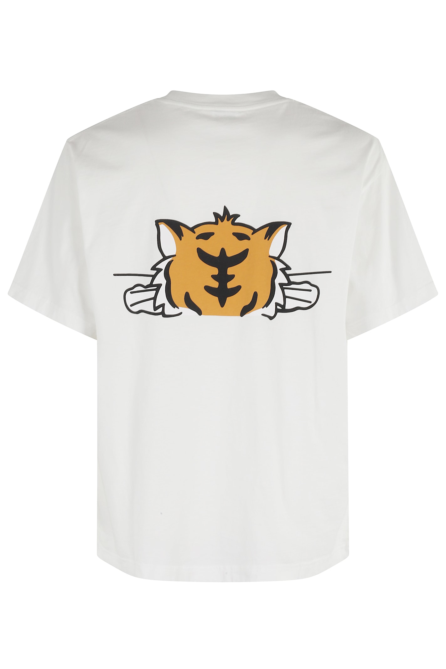 Kenzo Happy Tiger Classic Cotton T-shirt In White