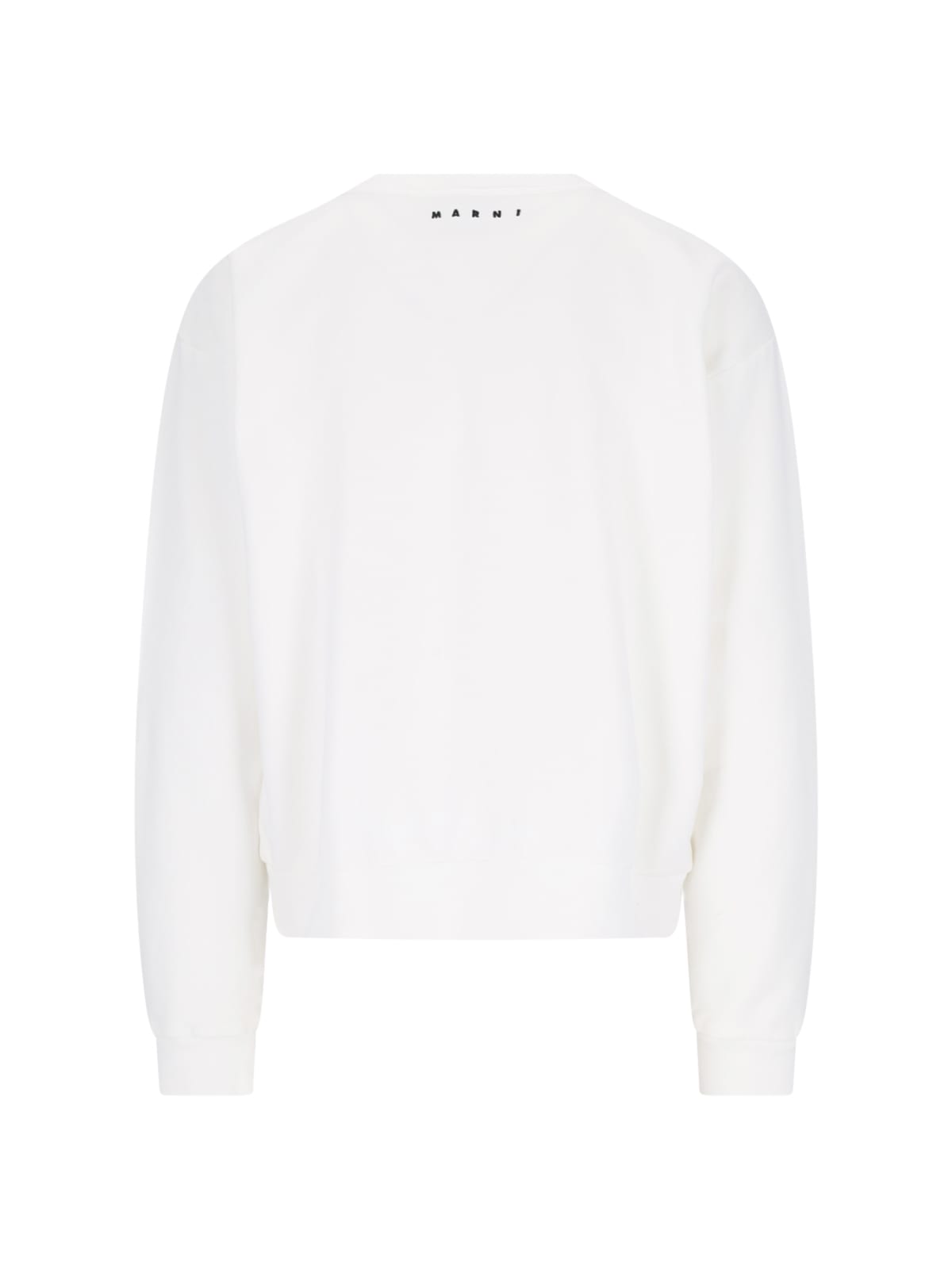 Shop Marni Maxi Print Sweatshirt In White