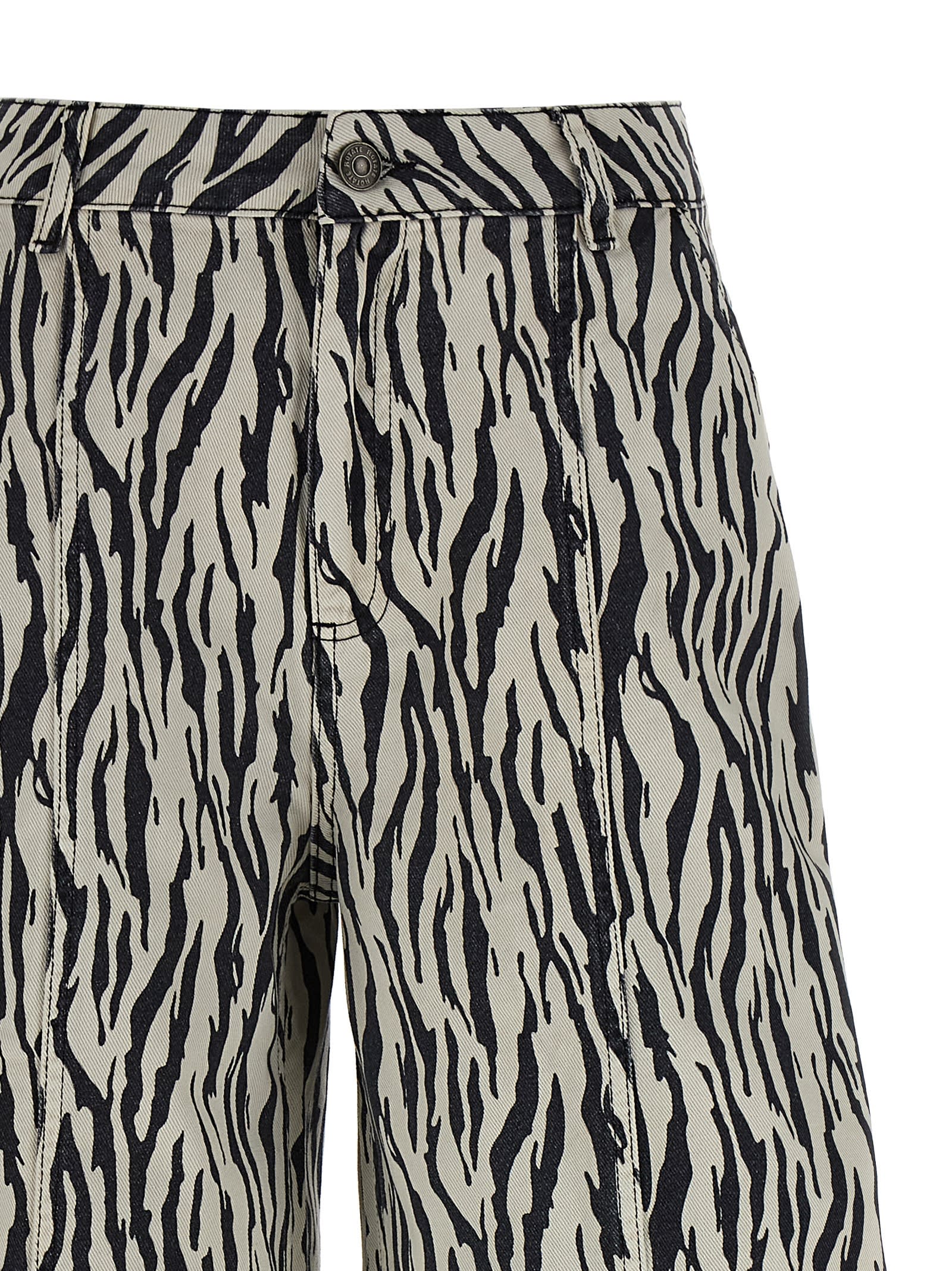 Rotate Birger Christensen Printed Cotton Twill Cargo Pants In Multi