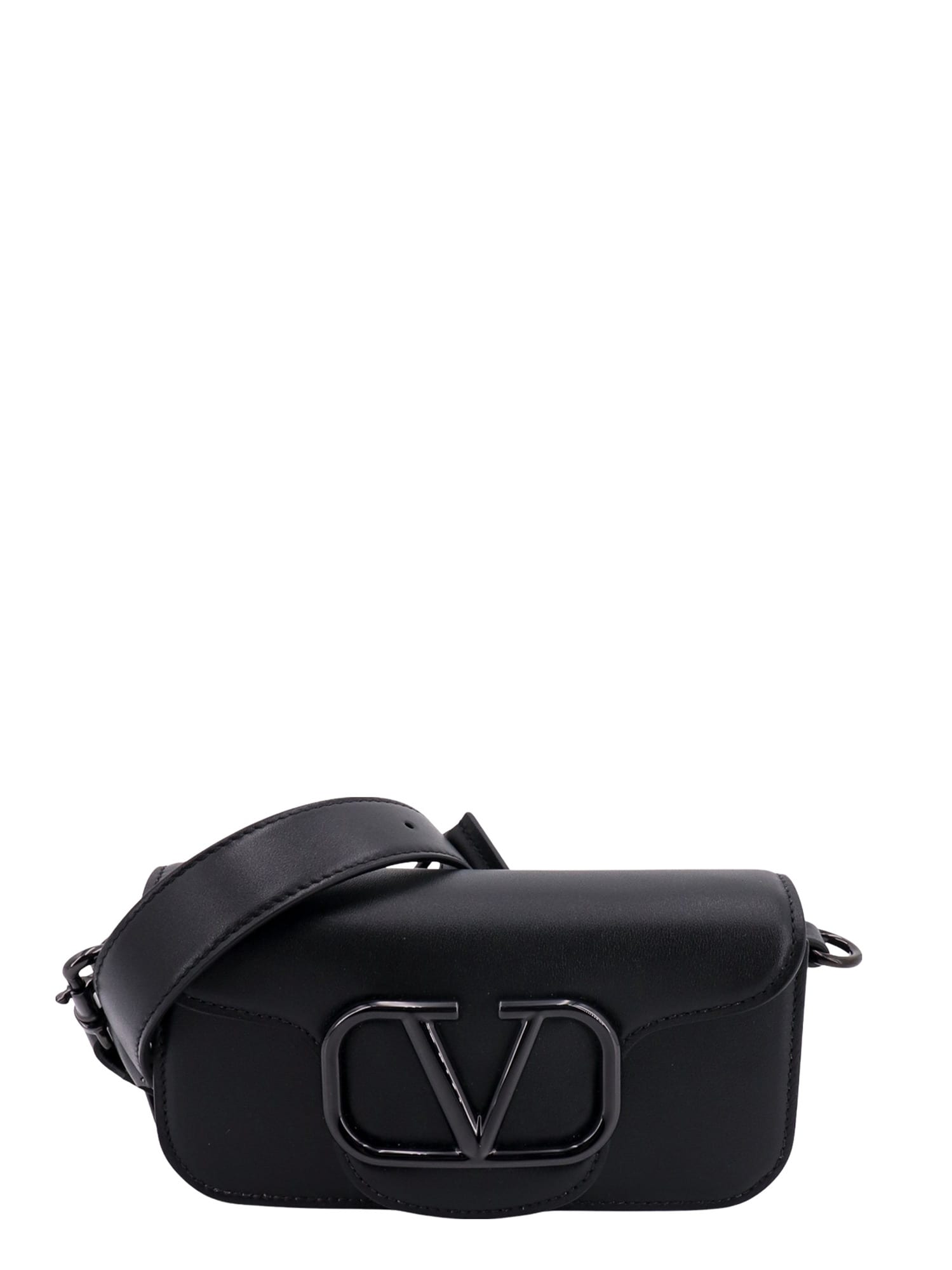 Shop Valentino Mini Locò Shoulder Bag In Black
