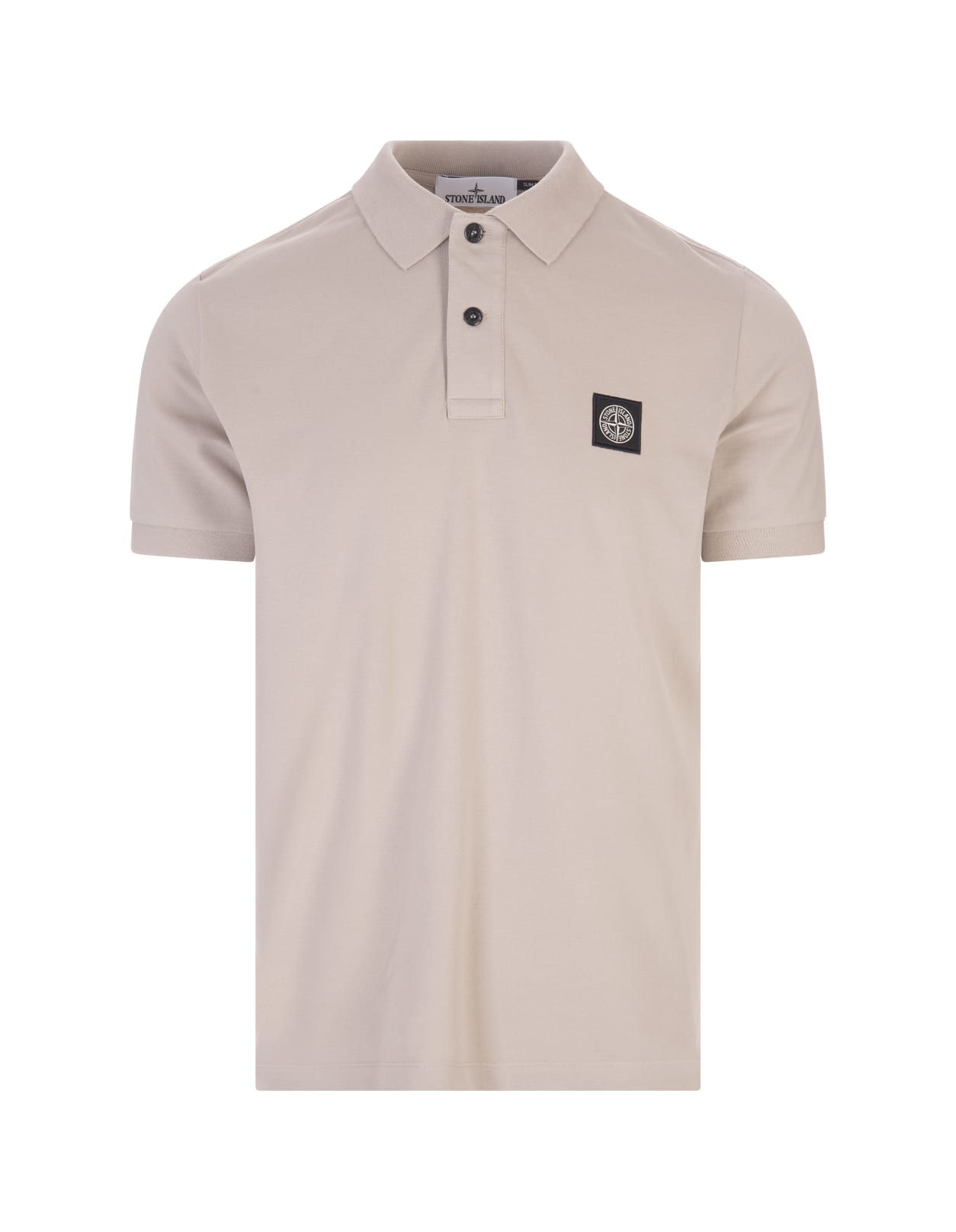 Stone Island Dove Piqué Slim Fit Polo Shirt In Brown