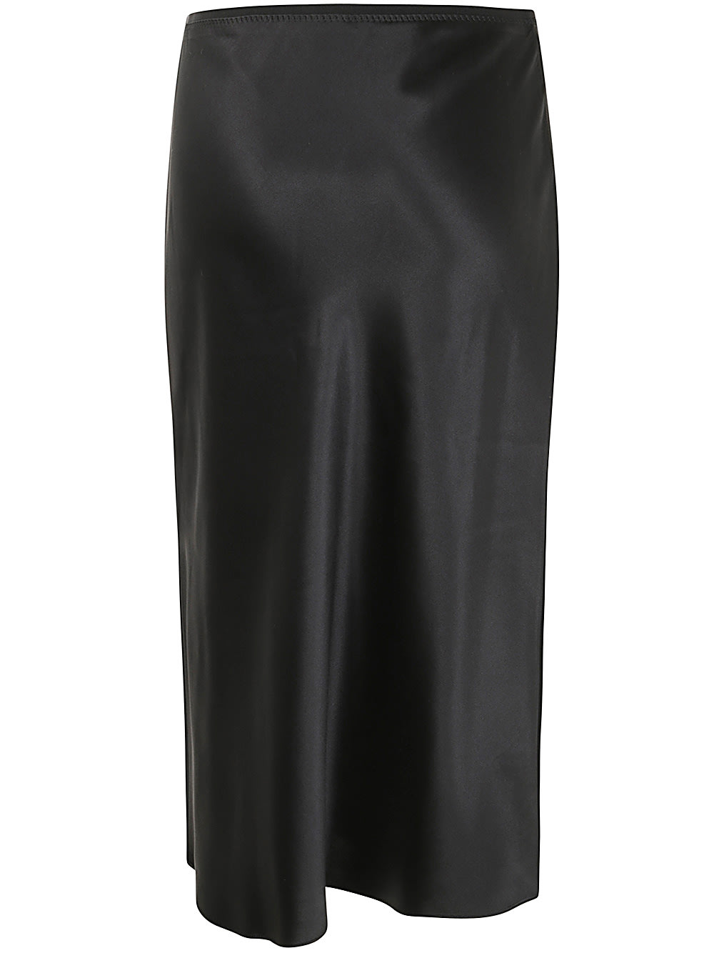 Shop Joseph Isaak Skirt Silk Satin In Black