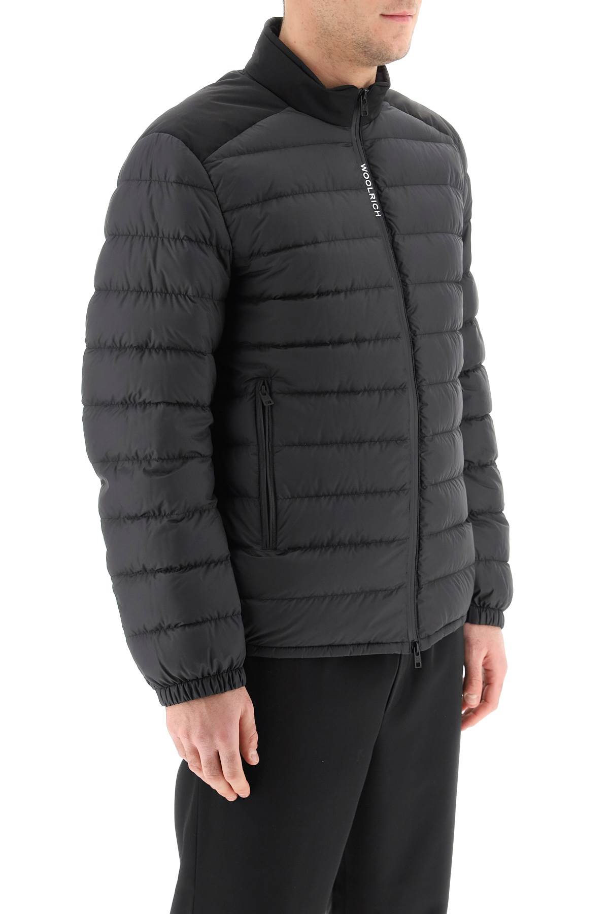 Woolrich Bering Full Zip Down Jacket In Black (black)