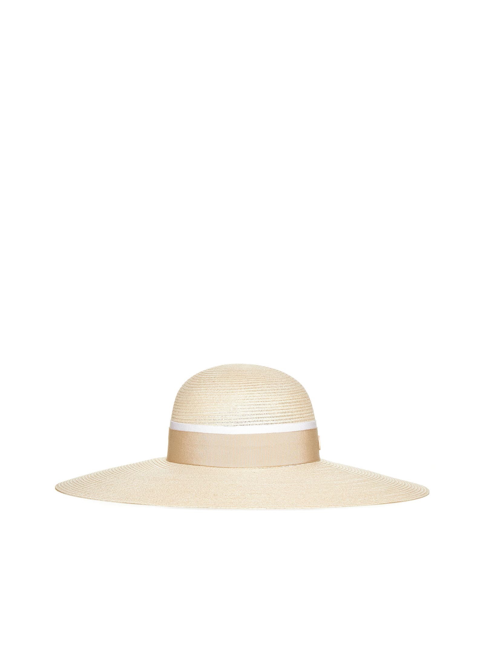 Shop Maison Michel Hat In Natural Beige