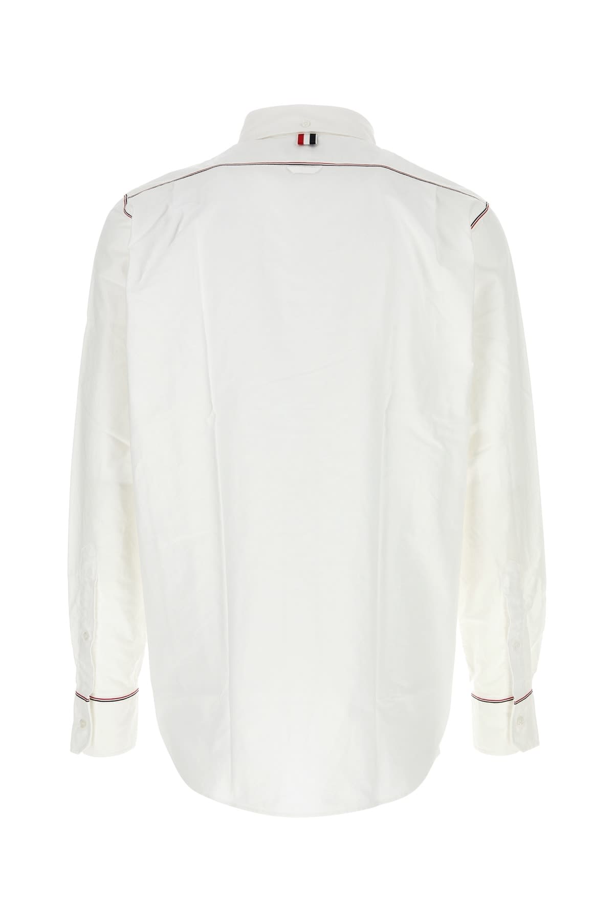 Shop Thom Browne Straight Fit Bd L/s Shirt W/ G In White